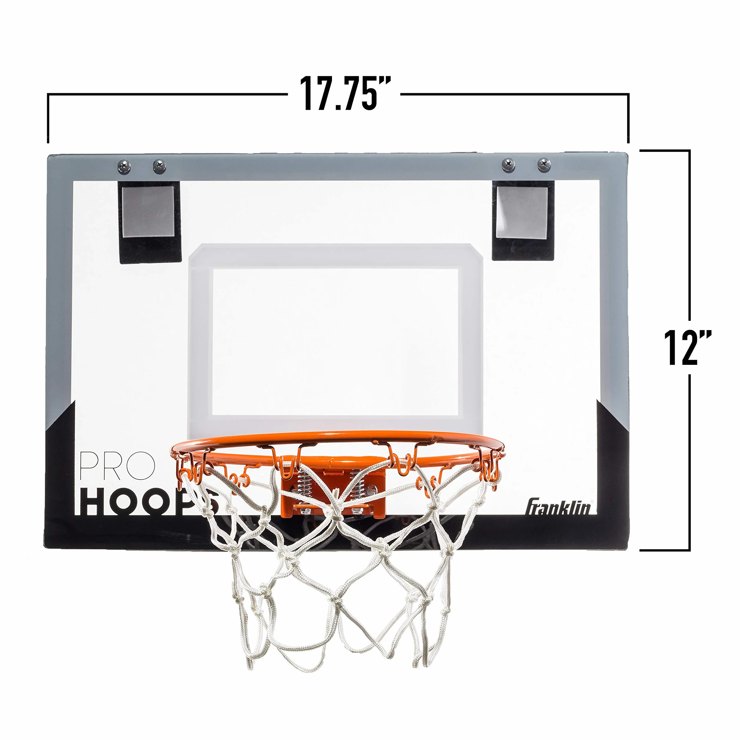 Franklin Sports 54132X Mini obręcz do koszykówki nad drzwiami - Zatwierdzona przez Slam Dunk - odporna na pęknięcia - akcesoria w zestawie,