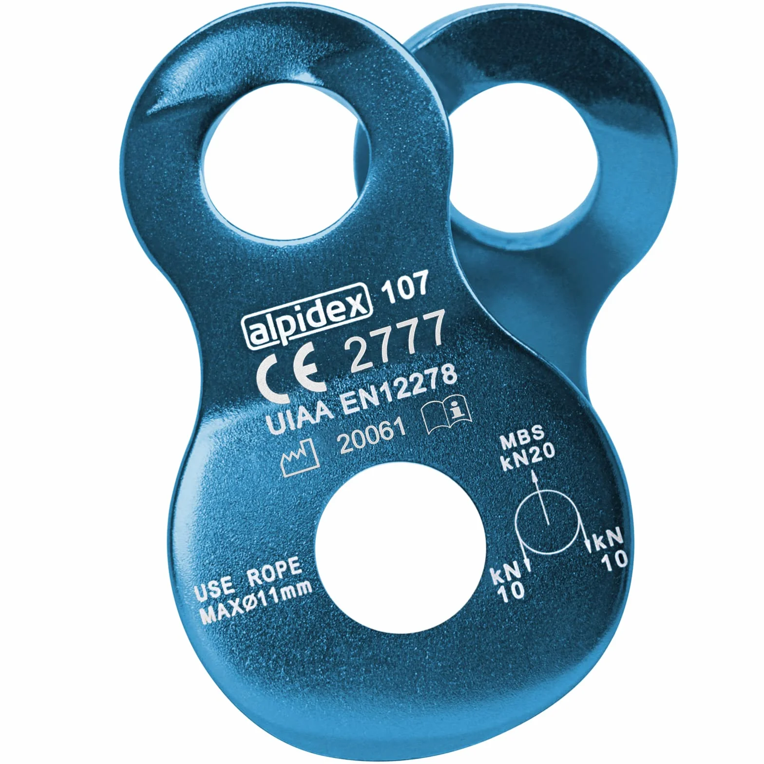 ALPIDEX Rolka Do Wspinaczki - 20 kN - Mobile Pulley Blok Koła Pasowego - Odpowiedni Do Lin O ´Srednicy Do 11 mm - EN12278