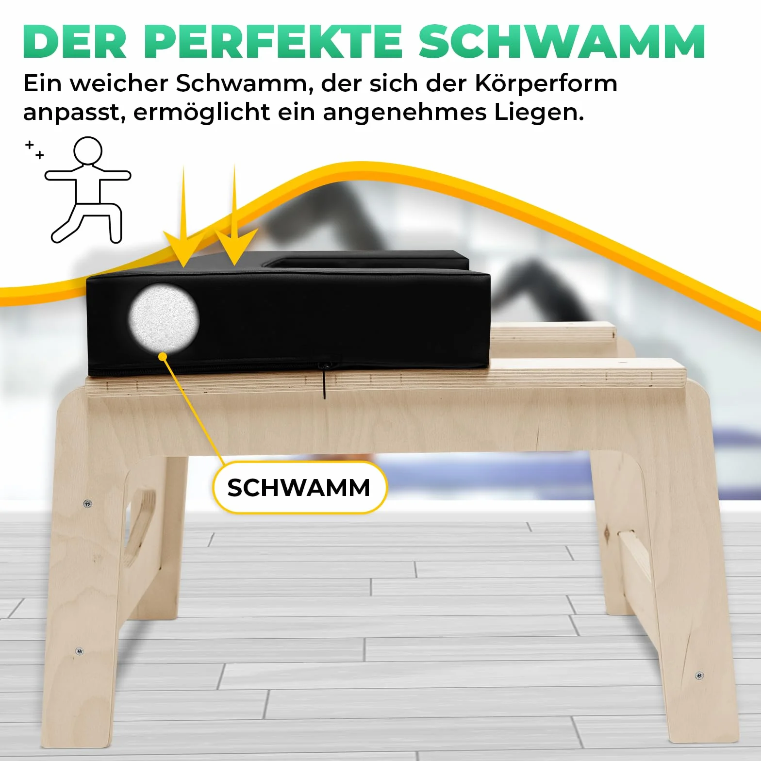 Wysokiej jakości krzesło do jogi i taboret – Made in Europe – do fitnessu, medytacji i relaksu