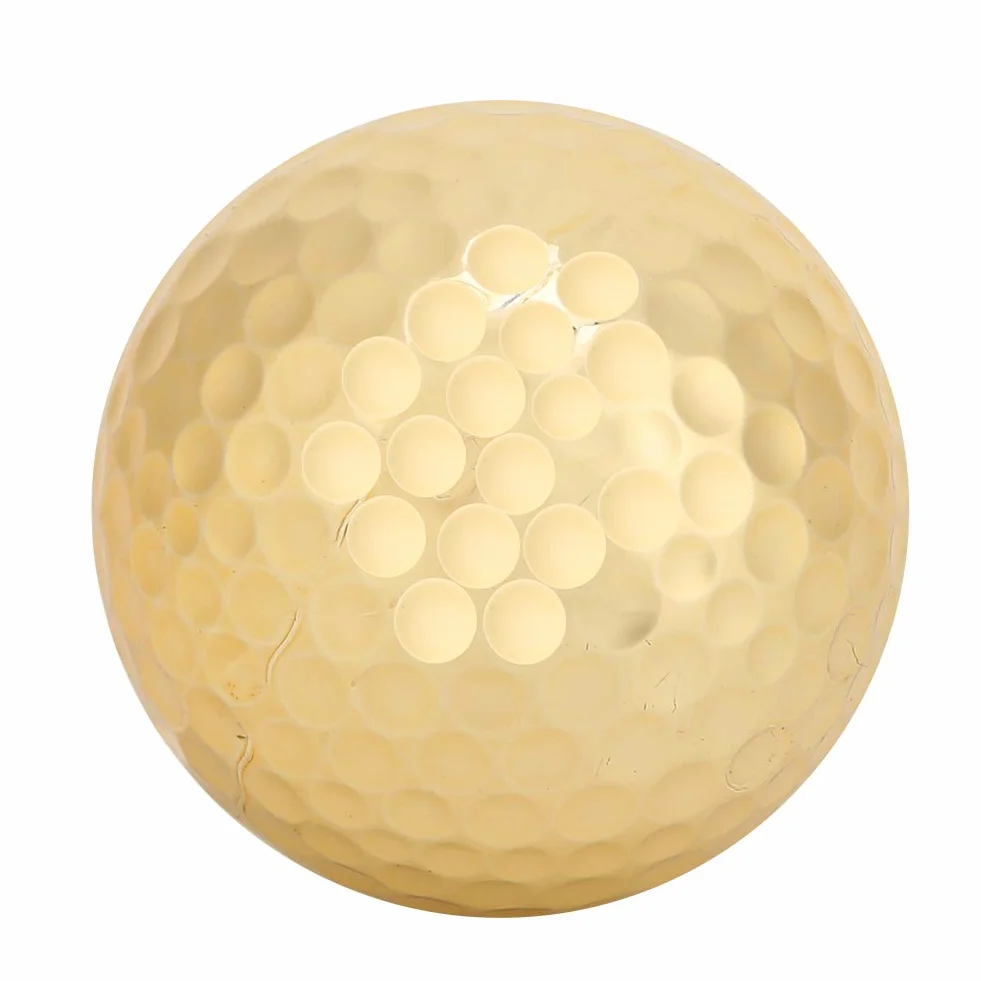 Złote Piłki Golfowe Pozłacane Dwuwarstwowe 4 szt. Akcesoria Golfowe