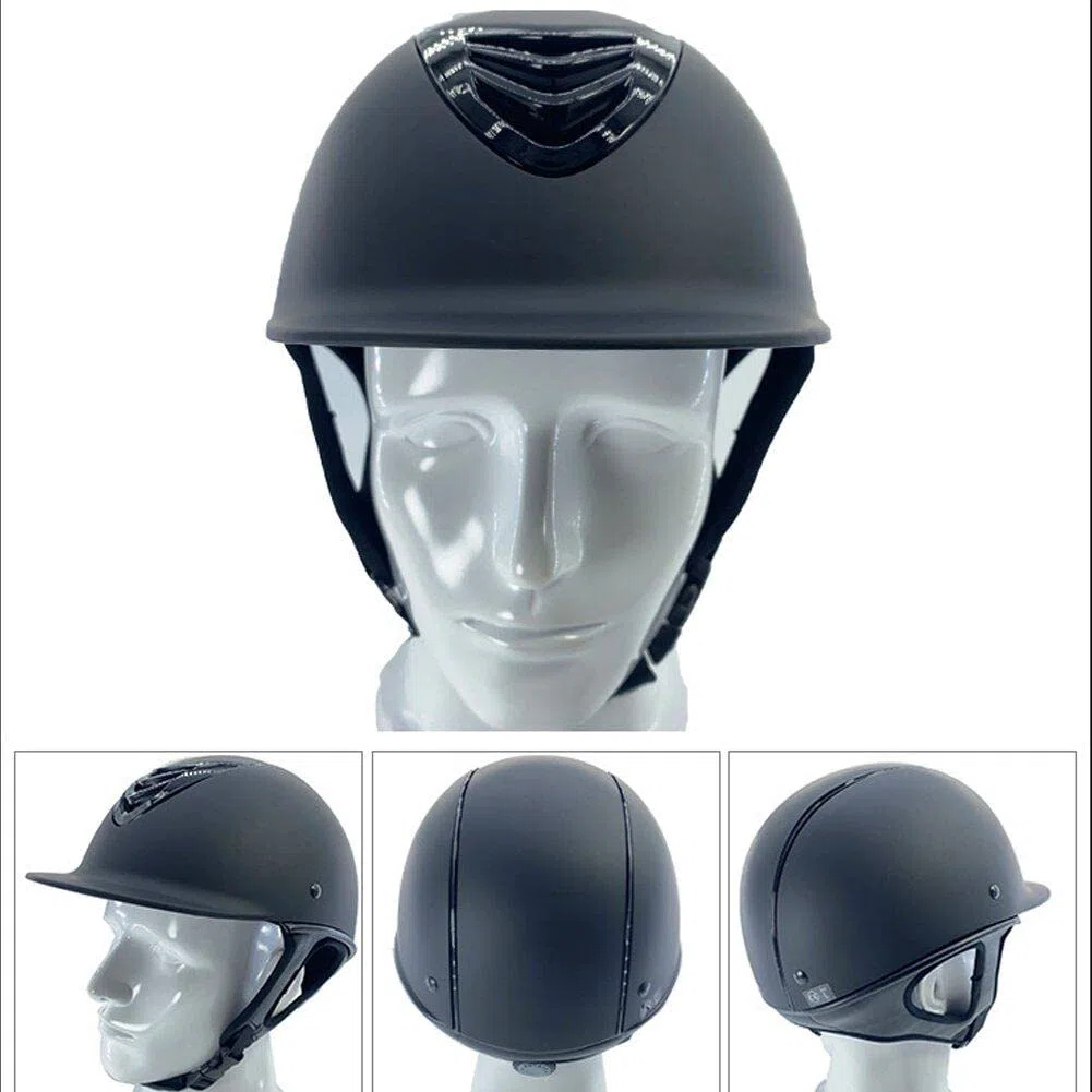 Kask jeździecki dla dorosłych oddychający kask jeździecki kapelusz rycerza zdejmowane rondo kask prędkości akcesoria do jazdy konnej 58-62 cm