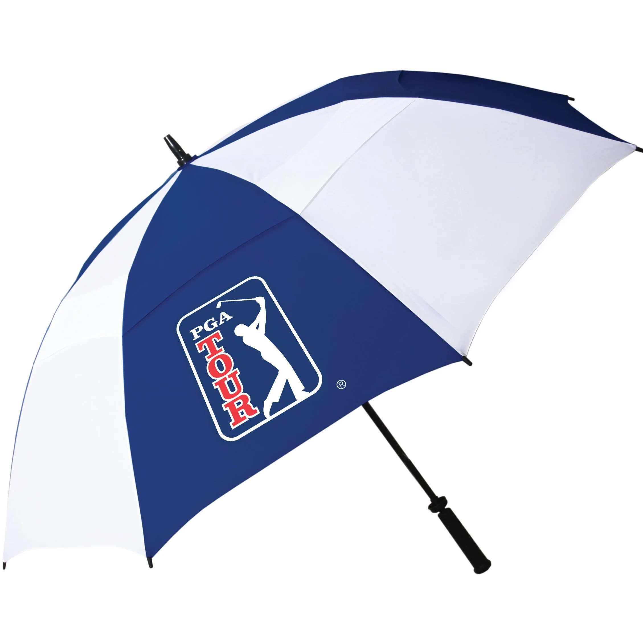 PGA Tour Wiatroszczelny parasol golfowy, niebieski, biały, 152 cm