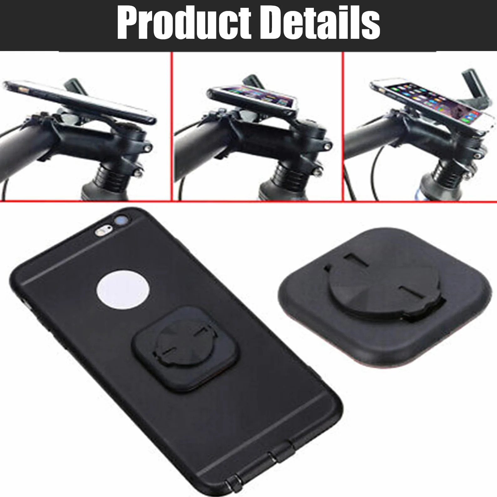 Uchwyt rowerowy na telefon do Garmin Edge kompatybilny adapter montażowy czarny