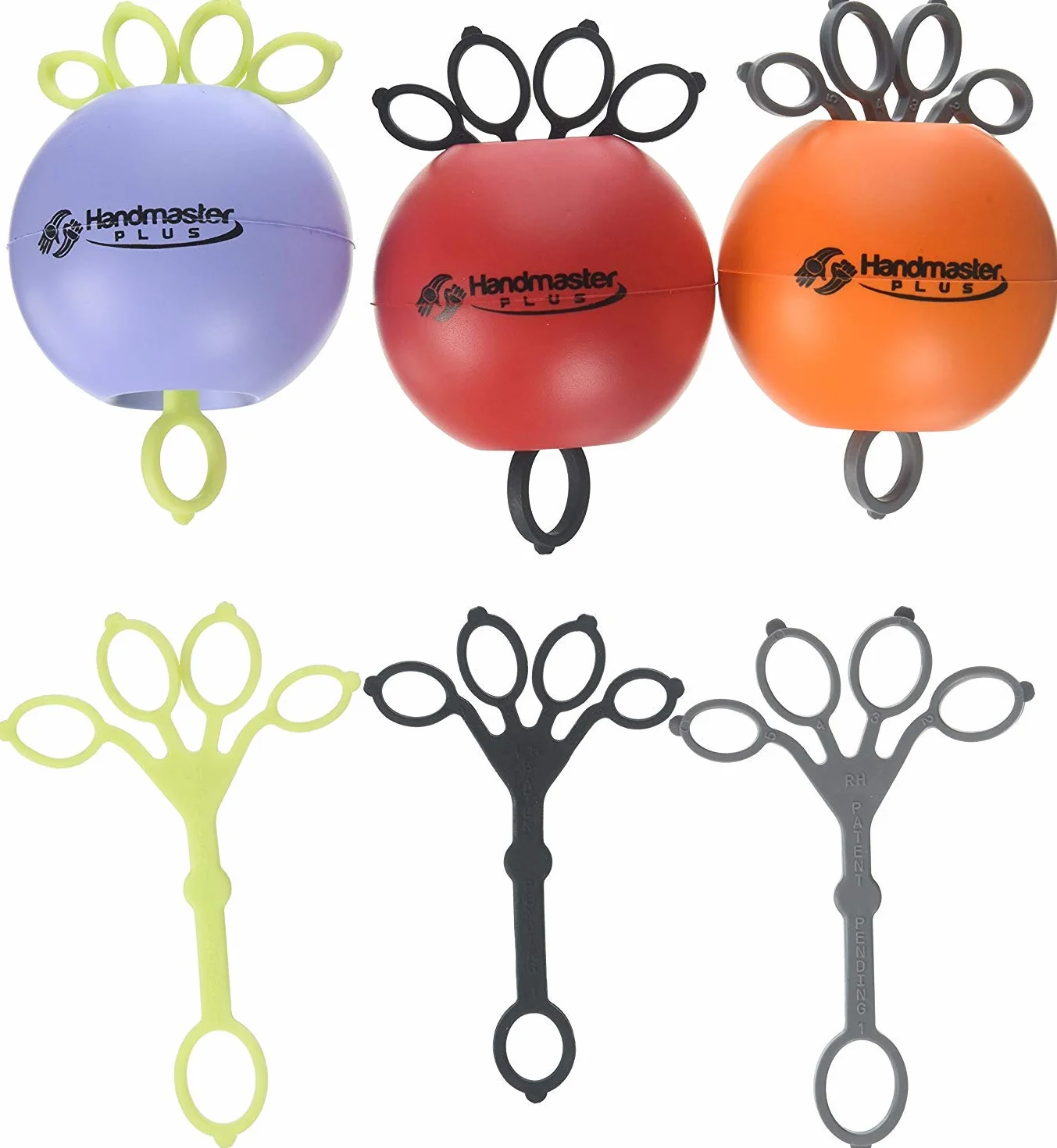 Handmaster Plus 3 sztuki ćwiczeń ręcznych do terapii fizycznej (kolory mogą się różnić) Handmaster Plus