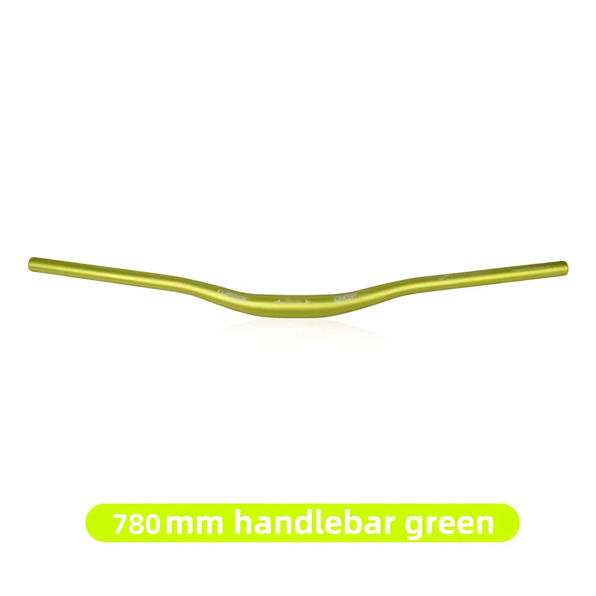TRKIMAL φ31,8mm Długa kierownica do roweru MTB 780mm z podwyższeniem 30mm, kierownica do jazdy zjazdowej, wyścigów off-road, MTB, BMX (Zielony)