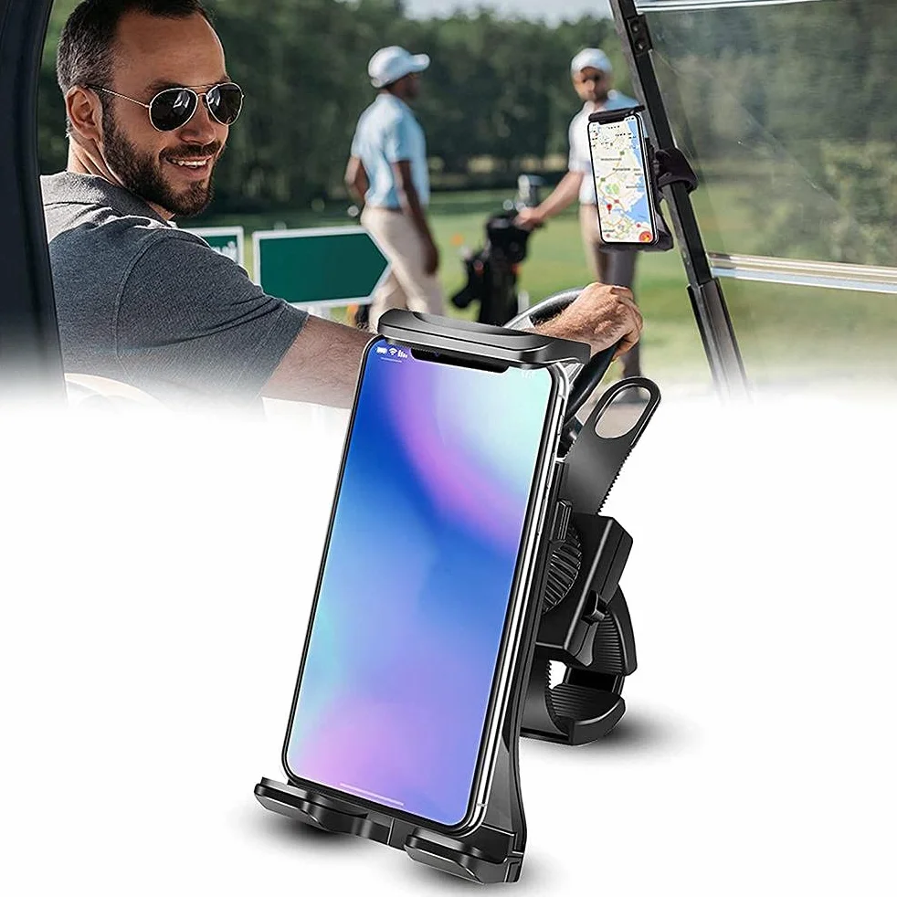 Regulowany Uchwyt na Telefon do Wózka Obrotowy Uchwyt na Telefon Komórkowy o 360 Stopni Akcesoria do Wózków Golfowych dla Dorosłych