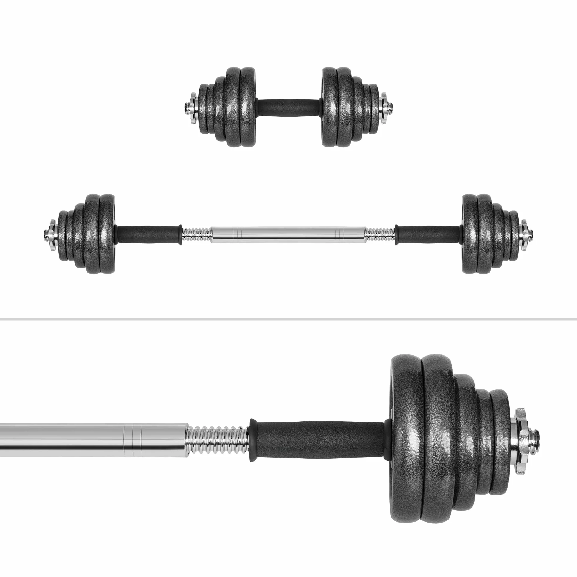 Rebel Electro Hantle Żeliwne w Walizce z Gryfem Zestaw 30kg Regulowane RBA-2327-30