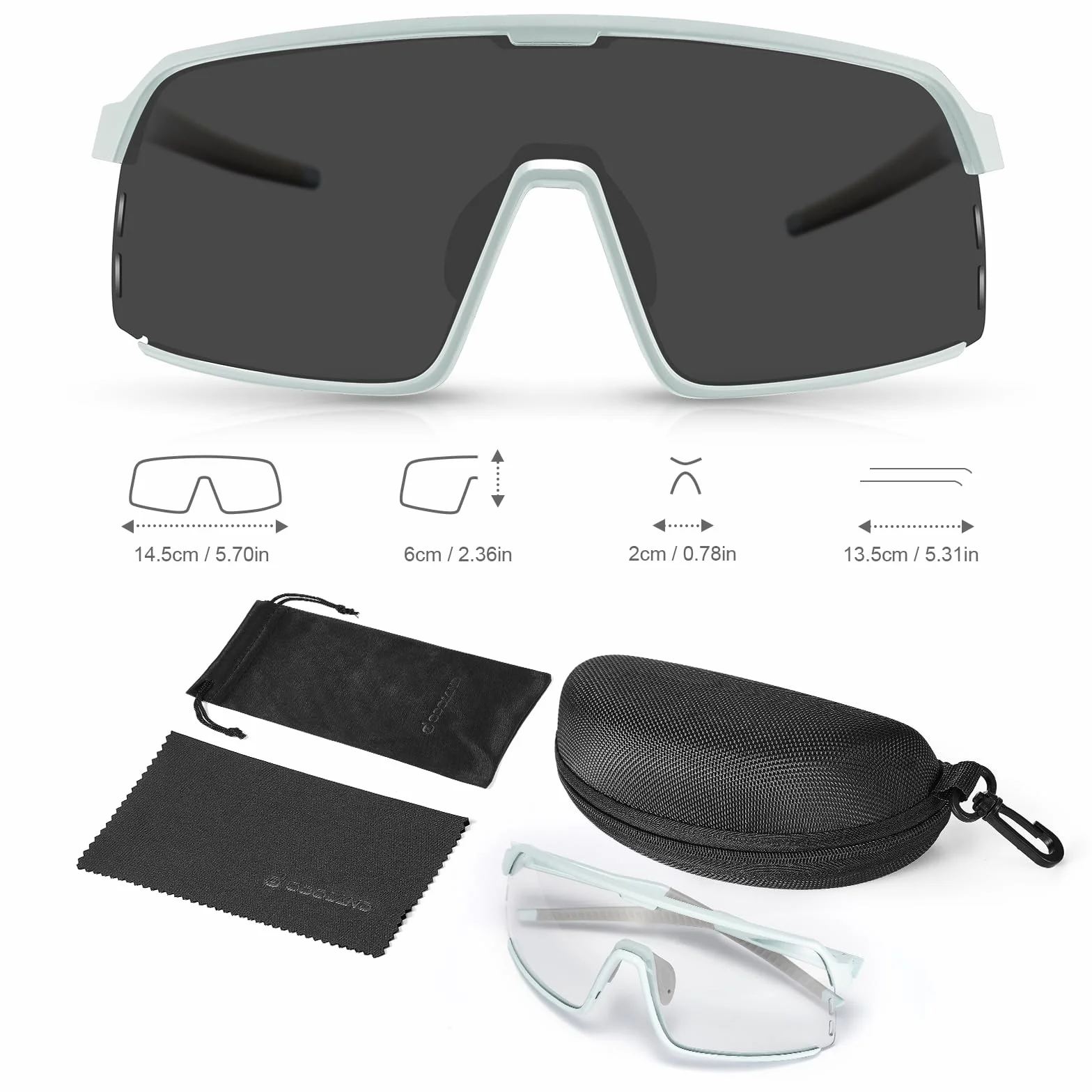Odoland Fotochromowe okulary przeciwsłoneczne UV400 antyodblaskowe sportowe