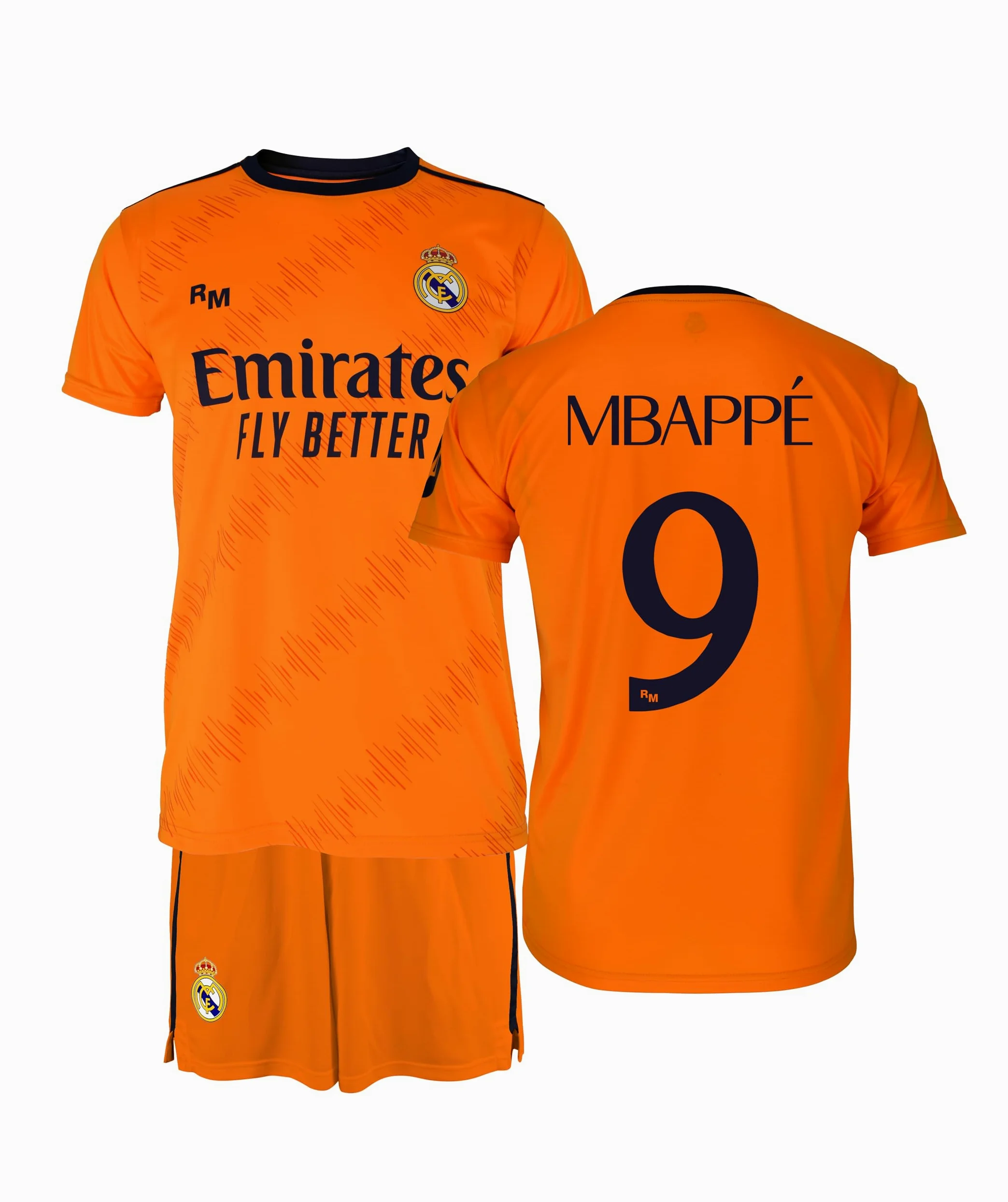 Real Madrid Zestaw dziecięcy T-shirt i spodnie - Mbappe 9 - drugi strój sezonu 2024-2025 - Oficjalna replika