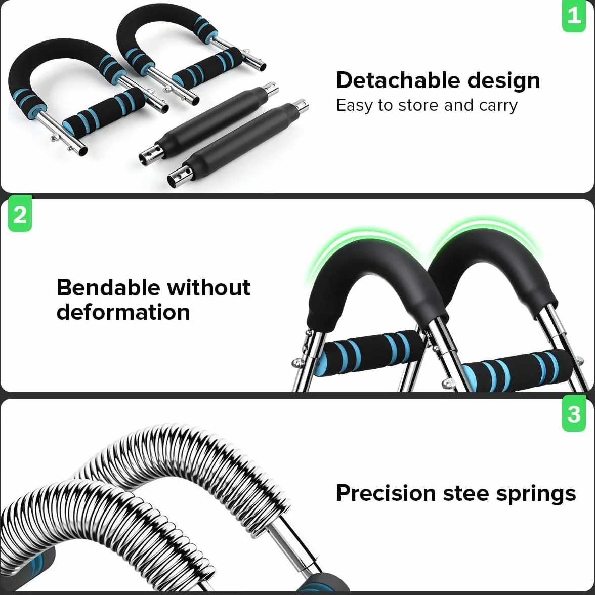 Twister Arm Trainer, PowerTwist Arm Trainer, regulowany wzmacniacz przedramienia, sprzęt do ćwiczeń ramion, sprzęt do treningu klatki piersiowej, przenośny opór sprężynowy do sprzętu treningowego w