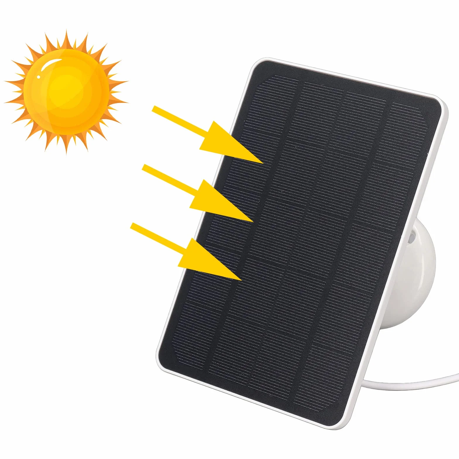 10W Zestaw Paneli Słonecznych Micro USB ładowanie Kamery Panel Słoneczny Wysokowydajna ładowarka do Zewnętrznego Kempingu RV Trip (Biały)