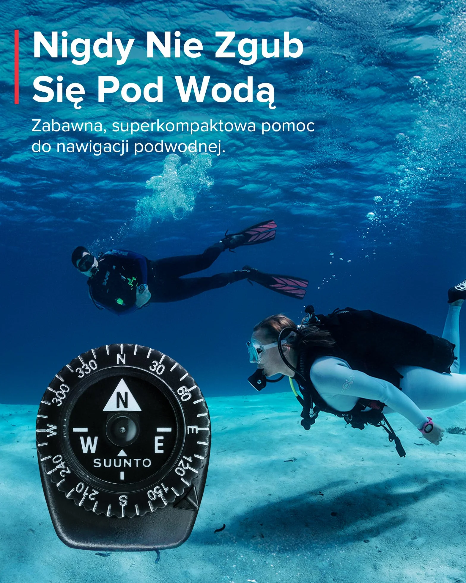 SUUNTO SS012055014 Kompas Clipper L/B NH, Półkula Północna, Czarny