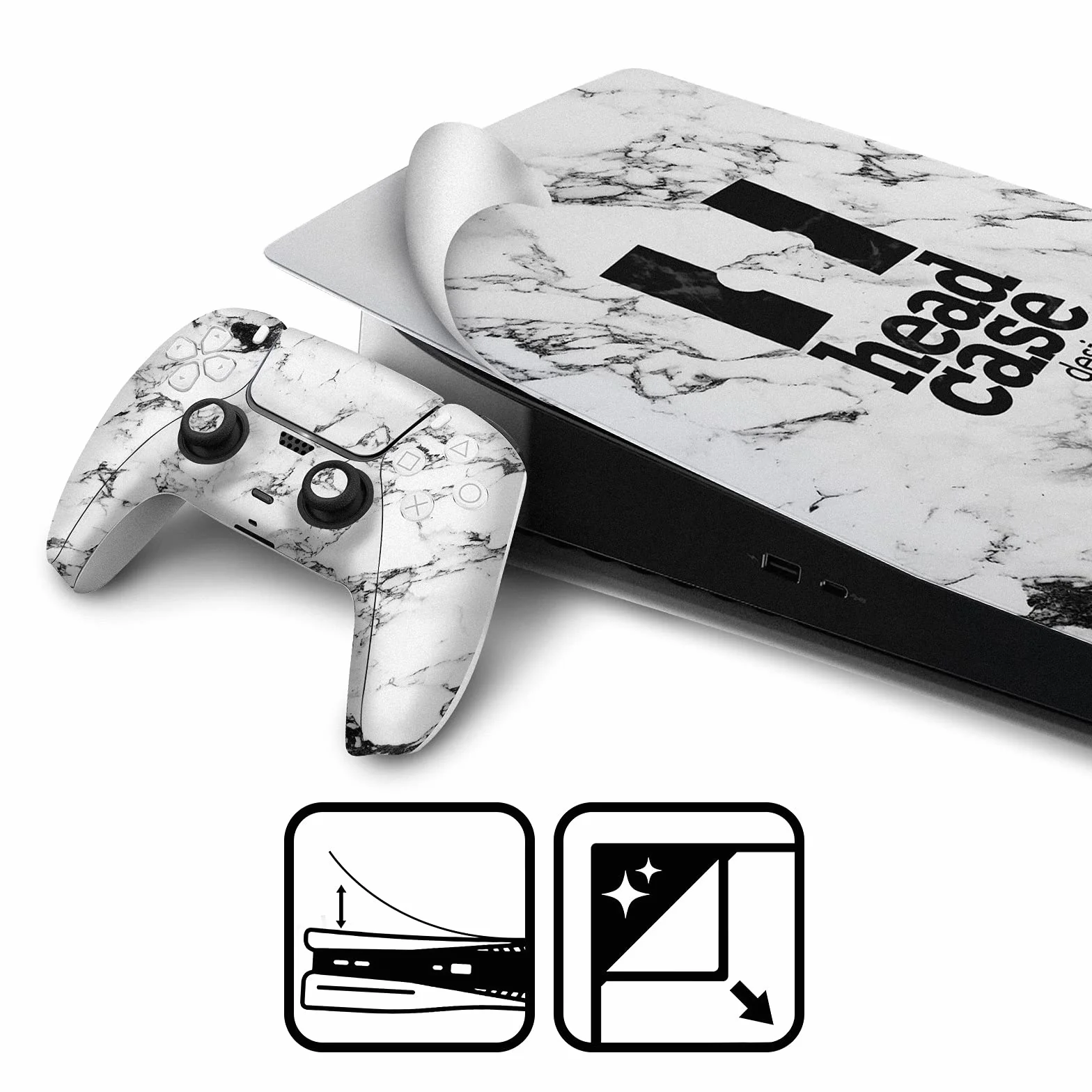 Head Case Designs Oficjalnie Licencjonowany AC Milan Czerwone i Czarne Sztuka Naklejka Winylu Skóry Naklejka Pokrywa Kompatybilny z Sony PlayStation 5 PS5 DualSense Controller