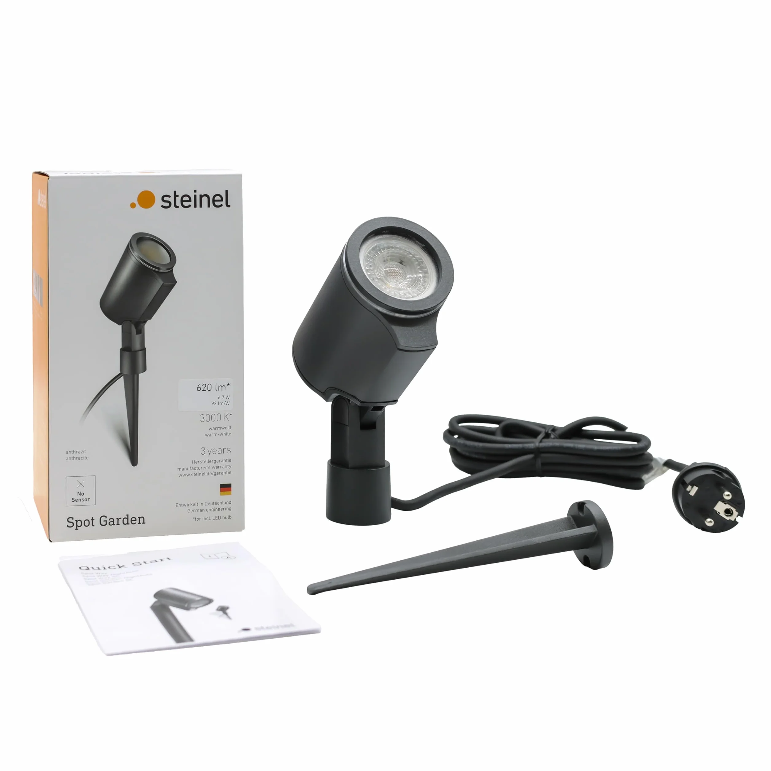 Steinel Reflektor LED Spot Garden antracytowy 6,7 W 512 lm obrotowy ogrodowy aluminium