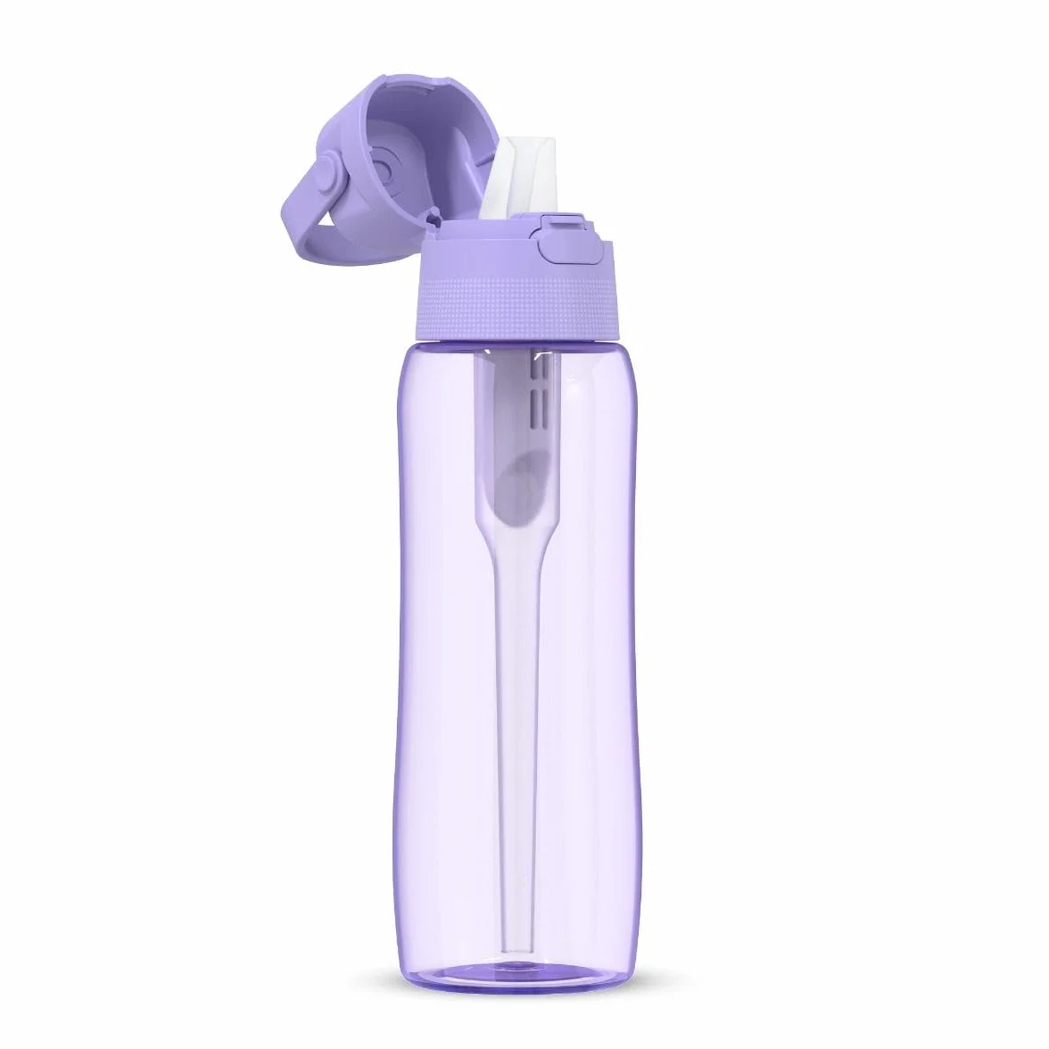 DAFI Butelka filtrująca Solid 0,7 l + wymienny filtr węglowy - Lawendowa - Wykonana z wytrzymałego Tritanu™, Bez BPA, Idealna do Pracy, Szkoły, Siłowni, w Podróż - Wyprodukowano w Polsce