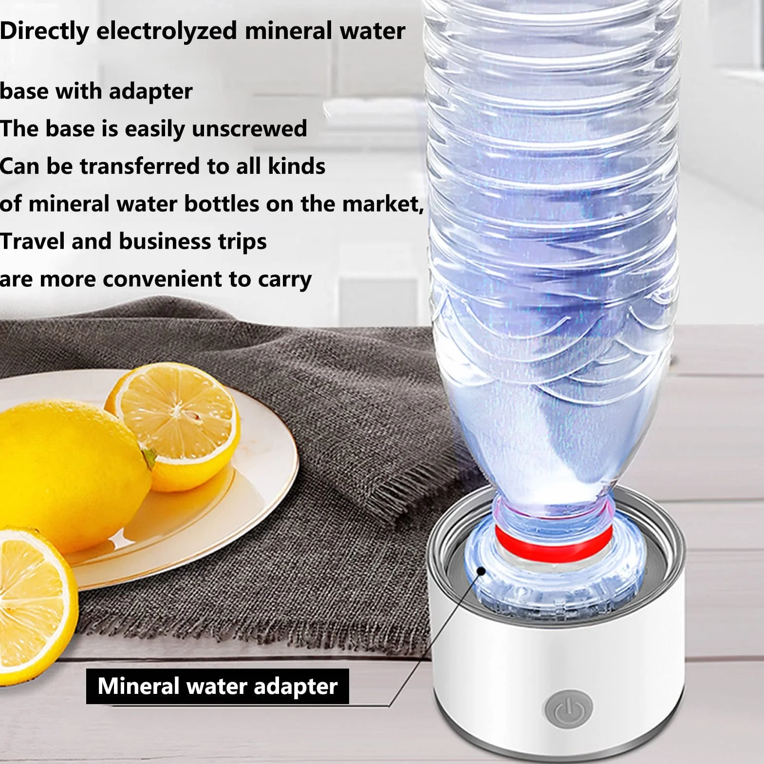 Butelka na wodę jonizator wodoru technologia SPE i PEM 3 minuty Ułatwia zawartość wody do 1300-1600 Ppb z adapterem wody mineralnej H2 (