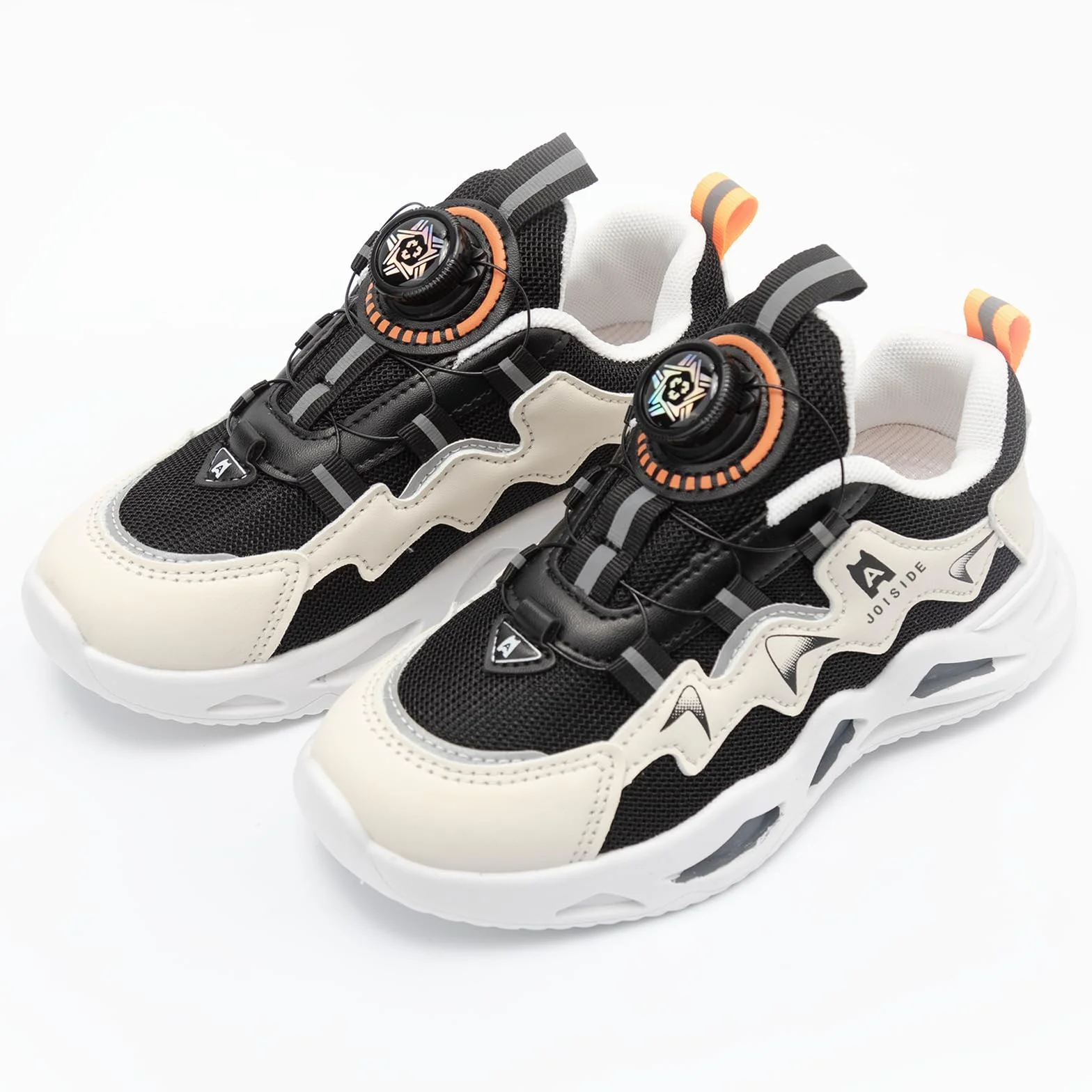 Buty Dziecięce Chłopców Dziewczynek Trampki Sneakers Halowe Sportowe Do Biegania Na Czas Wolny Outdoorowe Shoes Biały Czarny 37