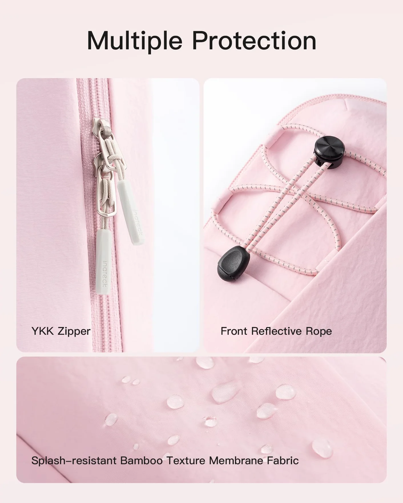 Inateck Sling Bag X-Row, lekka męska torba na ramię, odporna na zachlapanie wodą, torba na klatkę piersiową, na wędrówki, podróże, spacery, Rosa, 18.5 cm x 7 cm x 28.5 cm, casual