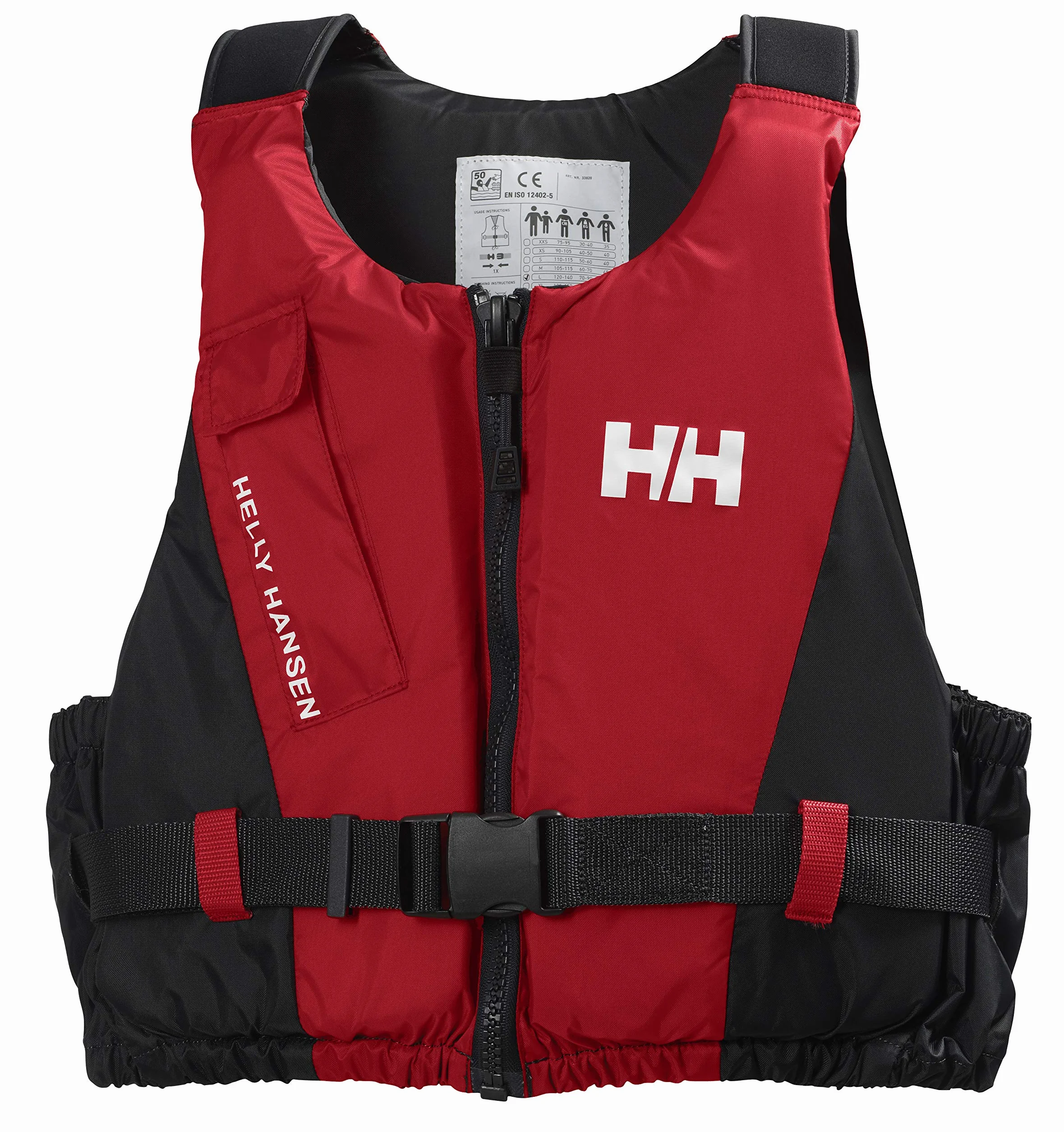 Helly-Hansen Unisex Rider Kamizelka Ratunkowa, Czerwony/Heban, 50-60 Kg