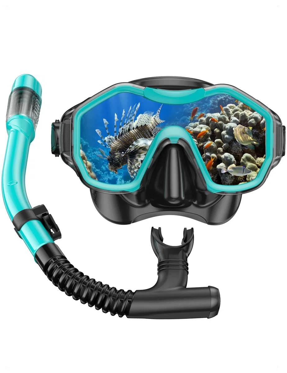 Zestaw do nurkowania dla dorosłych, okulary do nurkowania dla dorosłych z przeciwmgielną maską szerokokątną, okulary do nurkowania z fajką, maską do snorkelingu dla dorosłych do pływania i nurkowania