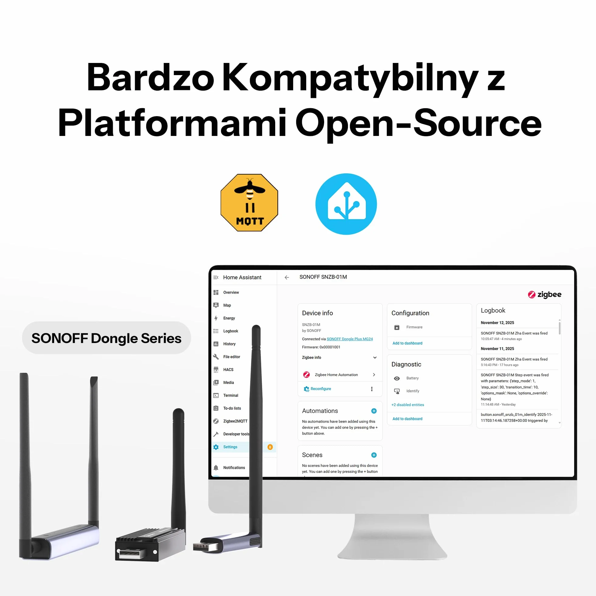 SONOFF Fusion Orb 4-w-1 Inteligentny Przycisk Scen Zigbee SZNB-01M Bezprzewodowy Pilot Oświetlenia Kontroler Scen Wielofunkcyjnych