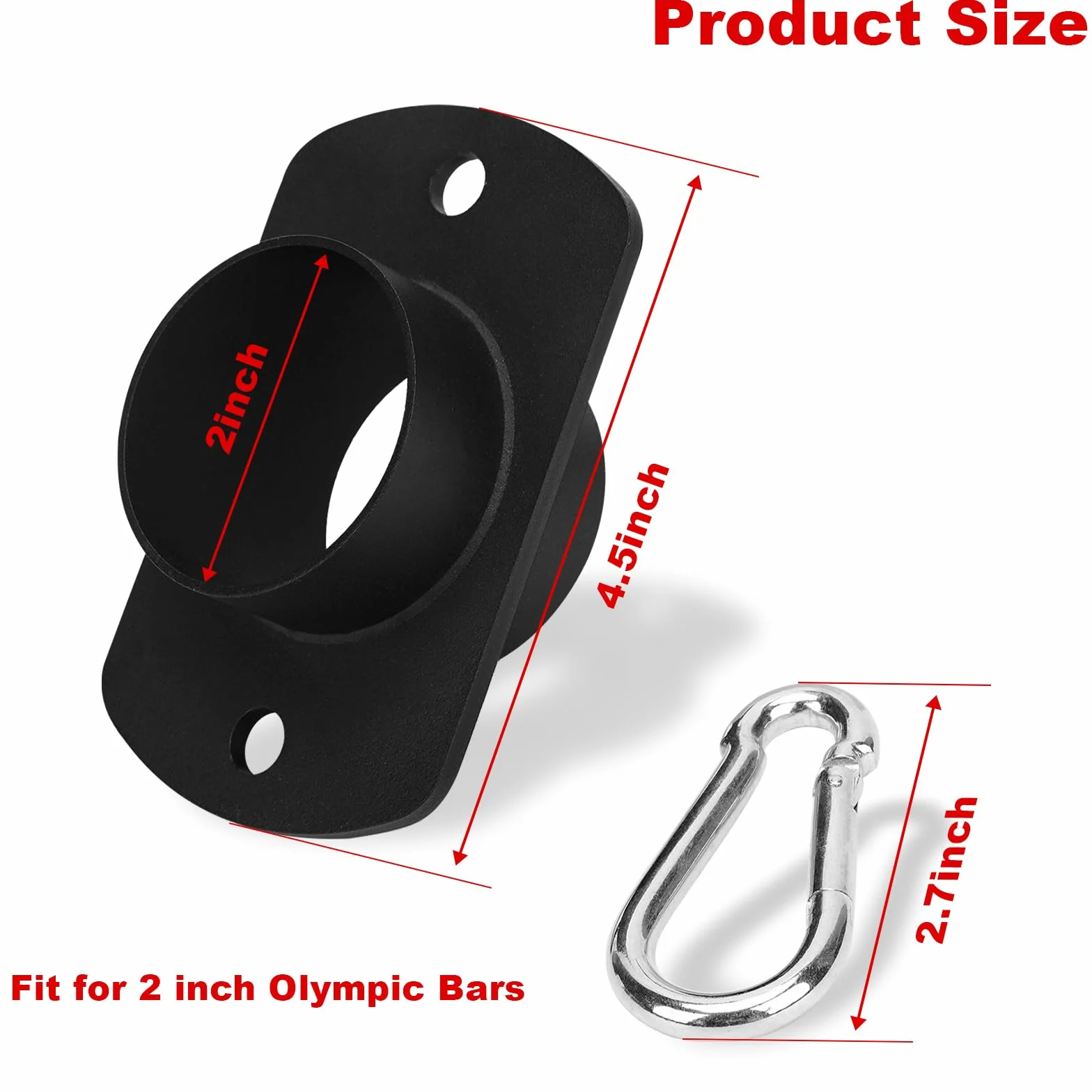 Nasadka oczkowa T-Bar do drążka olimpijskiego 5 cm