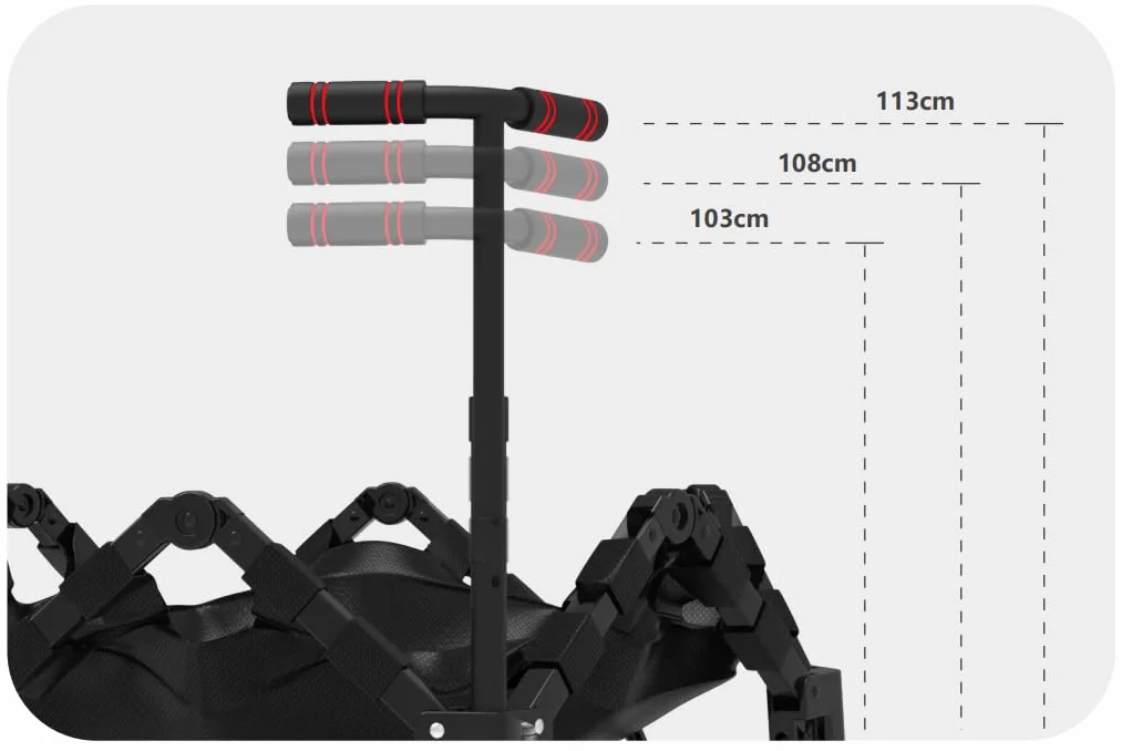 Składana mini trampolina 106 cm, 3-stopniowa regulacja wysokości, bez montażu, do użytku wewnątrz i na zewnątrz, z wytrzymałą ramą X, cicha, antypoślizgowa, do treningu domowego i zabawy
