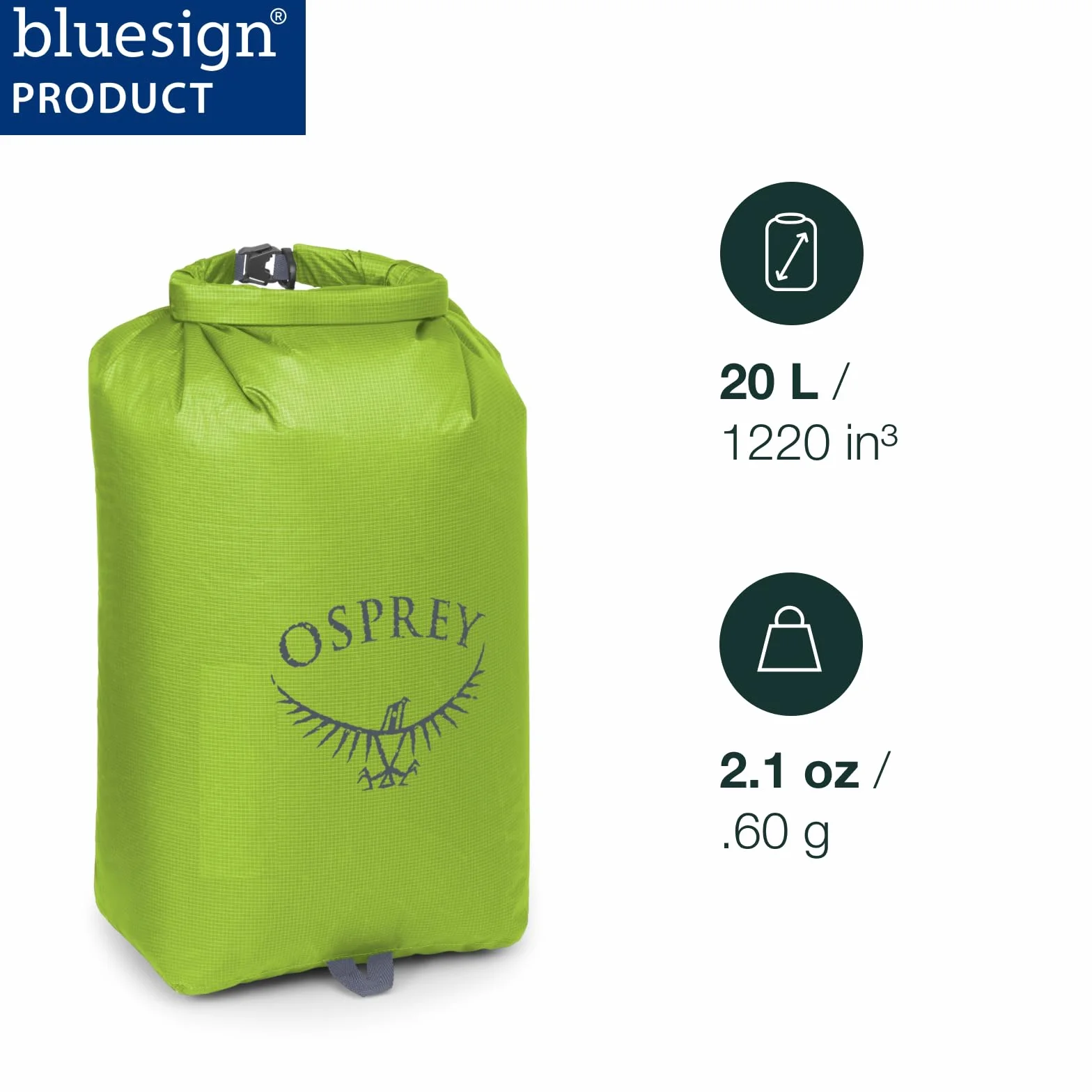 Osprey Light DrySack 20 l lekki worek wodoszczelny, pomarańczowy