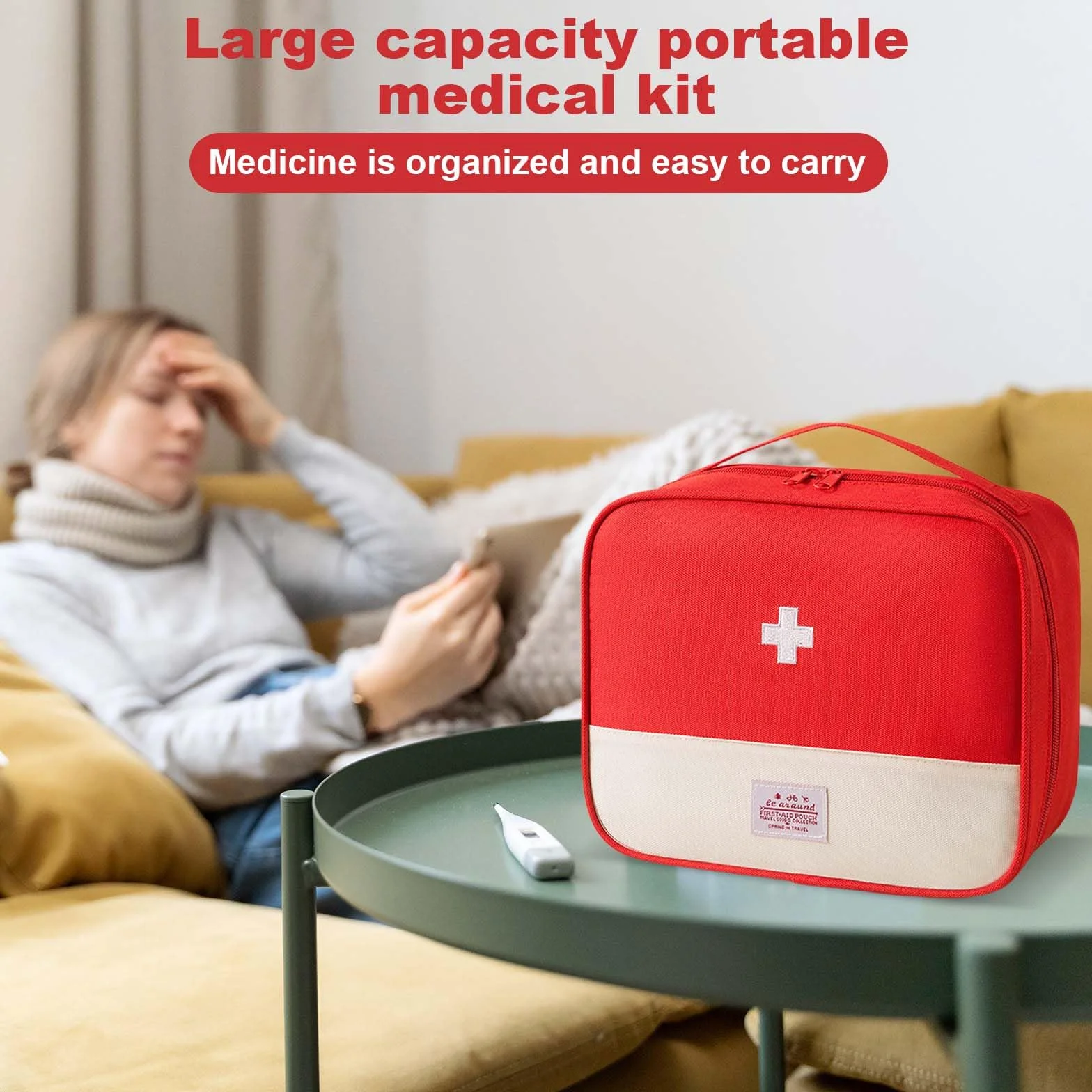 Puste etui medyczne, apteczka pierwszej pomocy, mini apteczka, podróżna kosmetyczka na leki, mini apteczka medyczna, przenośna podróżna pierwsza pomoc