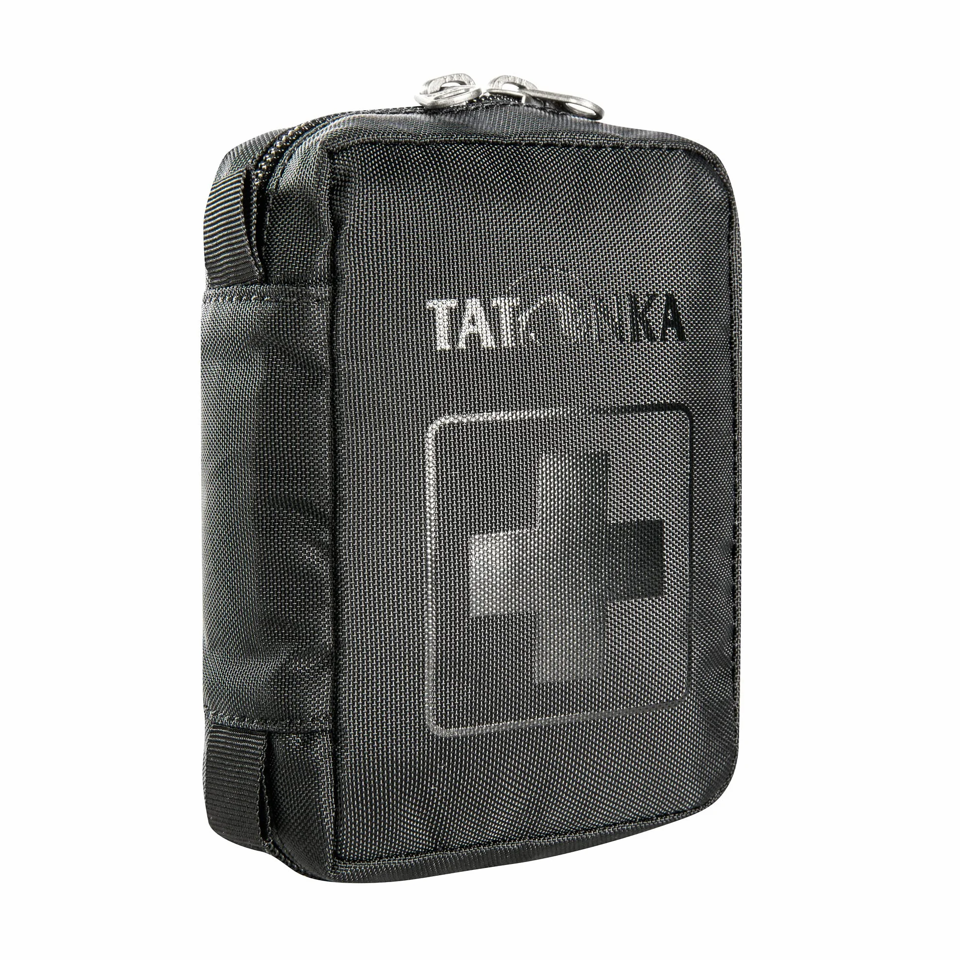 Tatonka First Aid XS - apteczka pierwszej pomocy (bez zawartości) z dzieloną komorą główną i szlufką na pasek – do samodzielnego napełniania – wymiary: 10 x 7 x 4 cm (czarna)