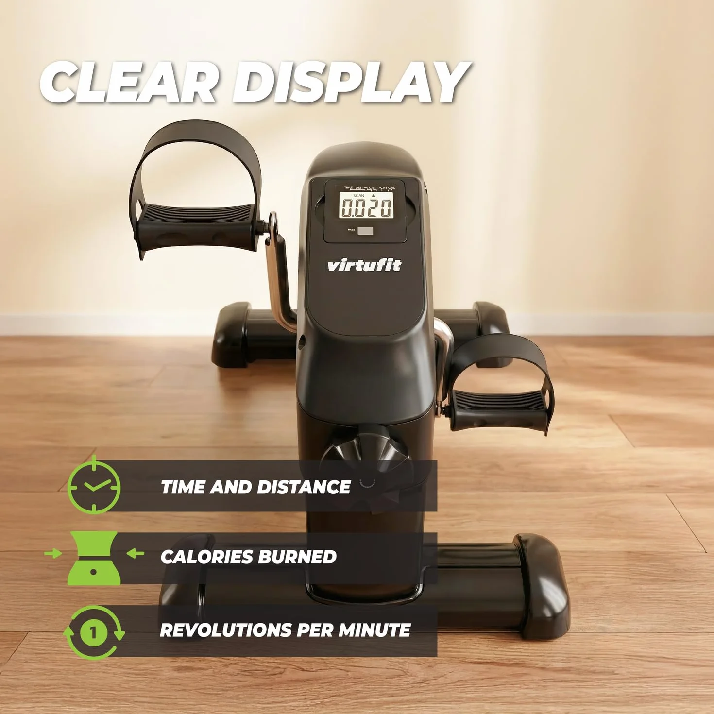 VirtuFit Rower do siedzenia, trener ruchu/rower (biały v3)