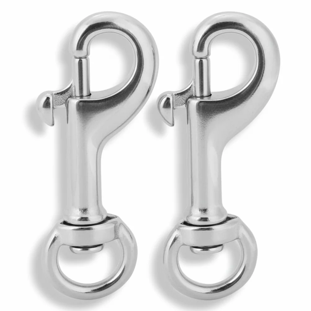 2 Szt.Haczyki do Nurkowania Karabińczyk Wspinaczkowy 316 ze Stali Nierdzewnej Heavy Duty Link Hook Brelok