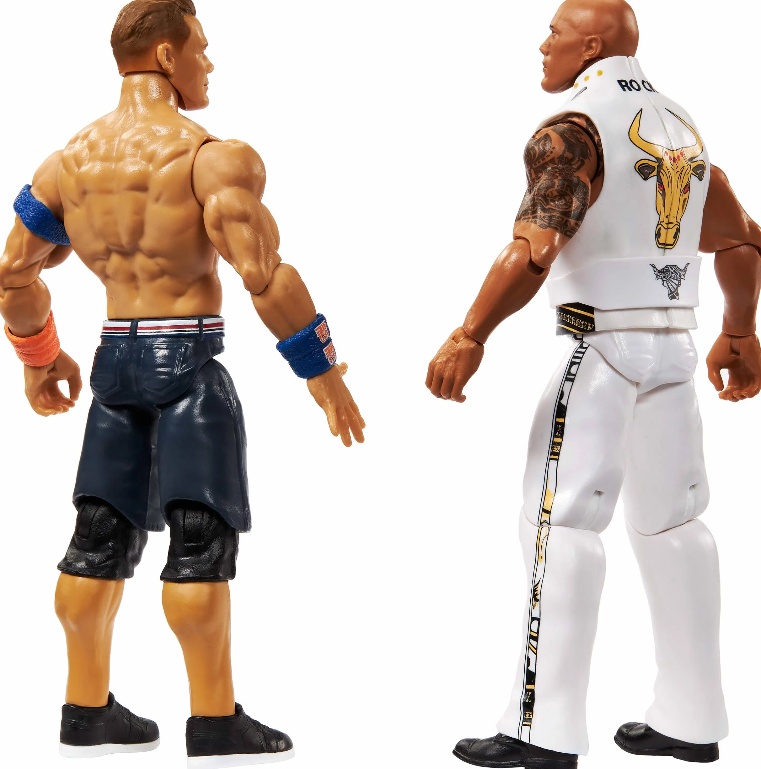Mattel WWE Championship Showdown 2-częściowy zestaw figurek akcji Rock & John Cena 15 cm