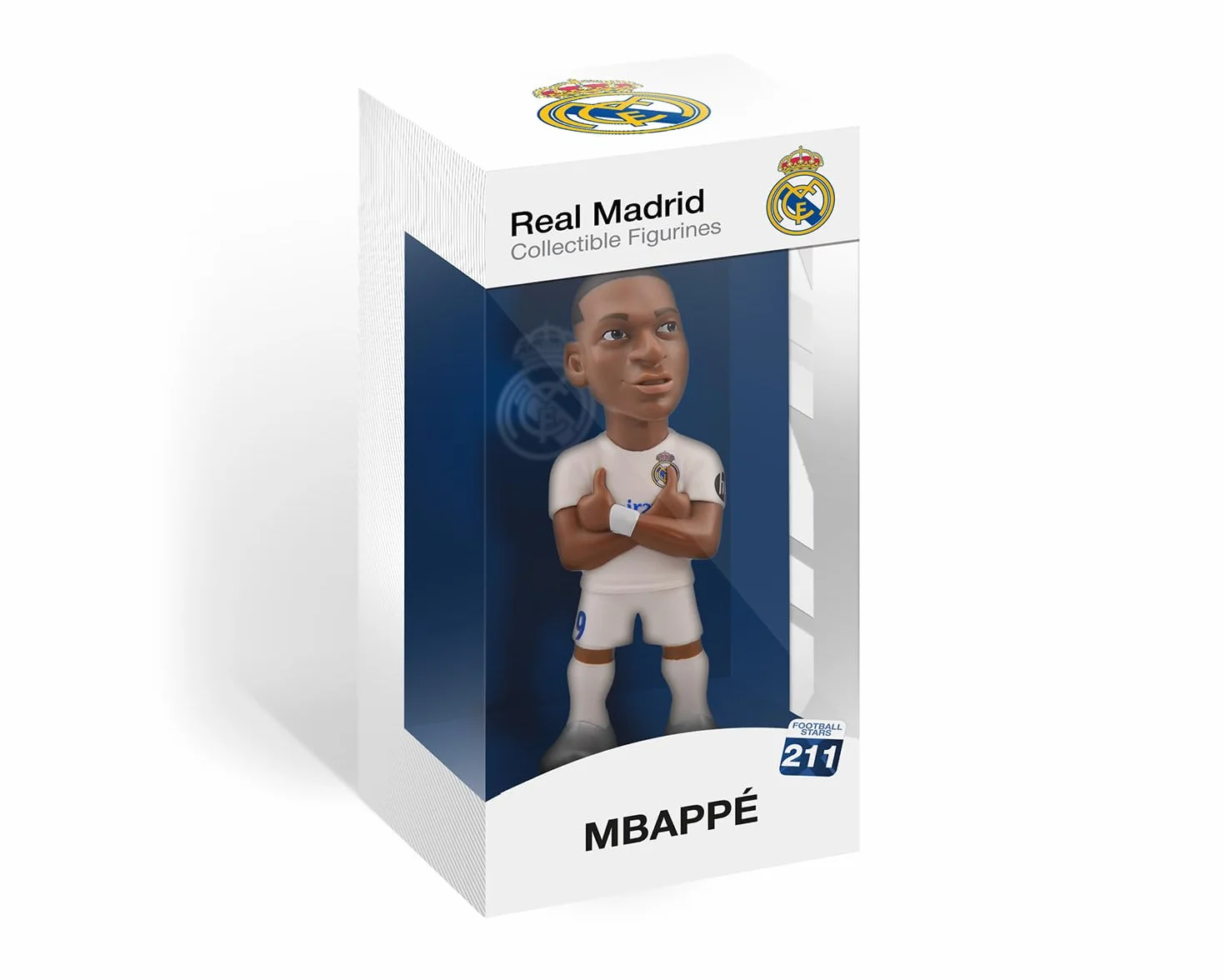 MINIX COLLECTIBLE FIGURINES MN18451 figurka Mbappé, Real Madryt, 12 cm Kolekcje na wyświetlacz, pomysł na prezent dla dzieci i dorosłych, fanów piłki nożnej