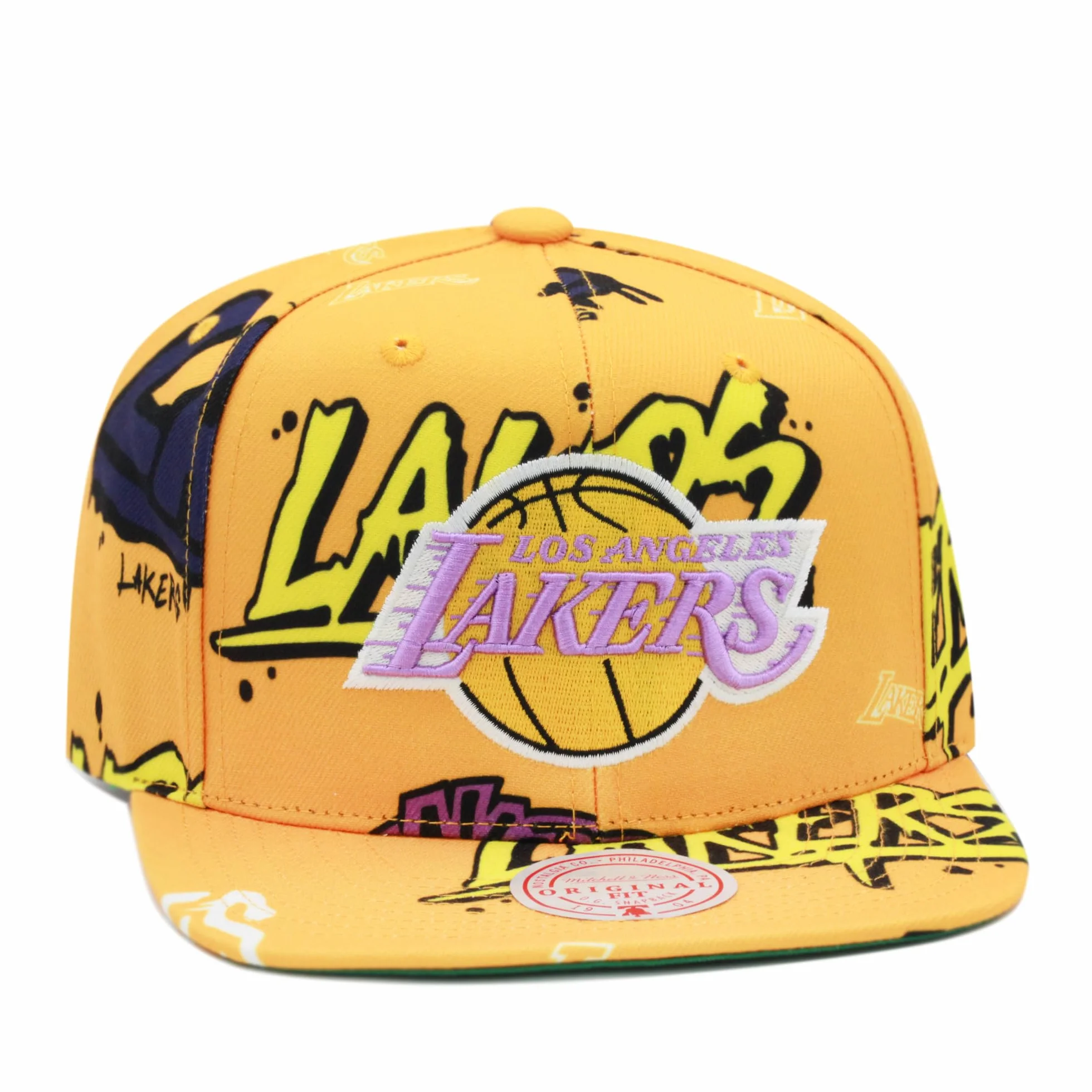 Mitchell & Ness NBA Sticker Pack Snapback czapka Los Angeles Lakers żółty, żółty, jeden rozmiar