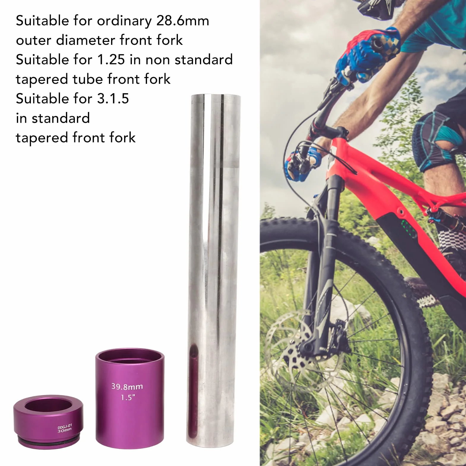 Zestaw Do Ustawiania Przedniego Widelca Roweru, Zestaw Słuchawkowy Do Roweru Ze Stopu Aluminium Ze Stali Nierdzewnej 304, Obróbka CNC Ustawienie Wyścigów Koronowych Narzędzie BB Do Rowerów Górskich, R