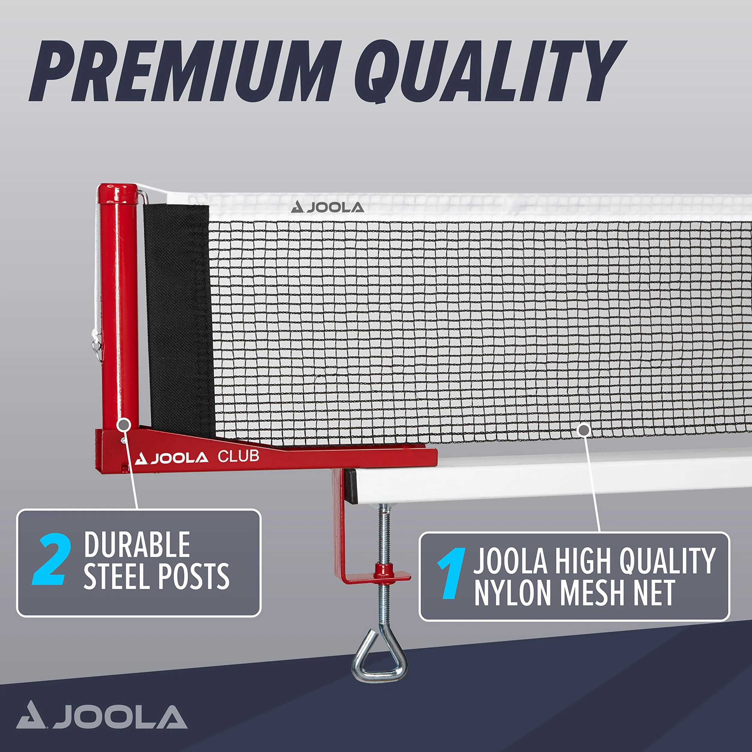 Joola Unisex – zestaw pocztowy dla dorosłych, siatka do tenisa stołowego, czerwona, 152 cm