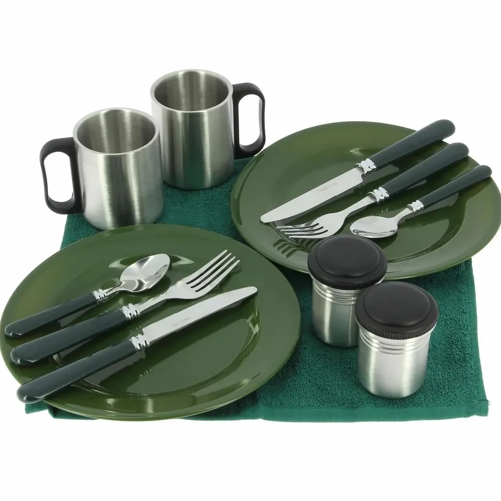 G8DS® 13-częściowy zestaw naczyń kempingowych dla 2 osób outdoor survival
