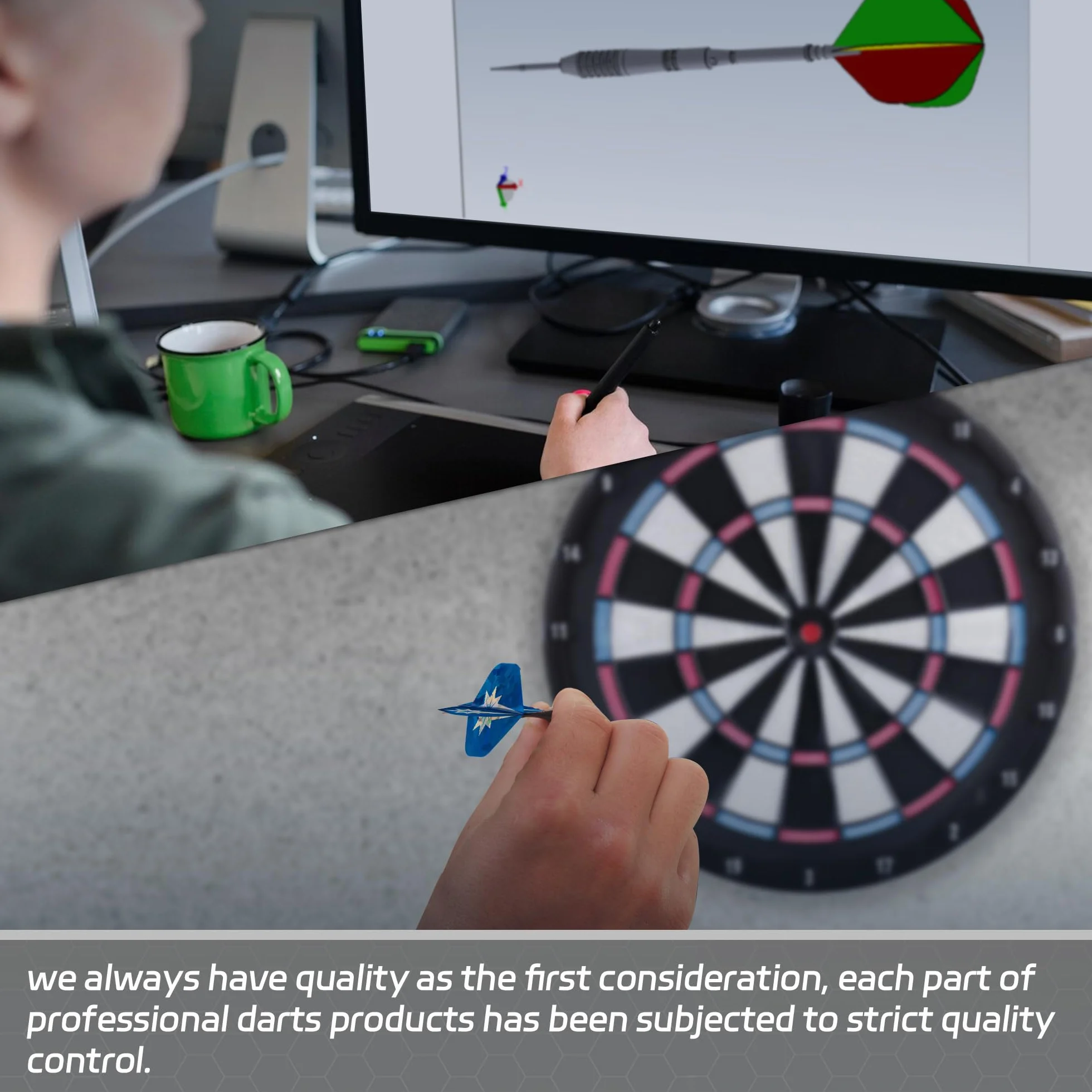 Zestaw rzutek do darta CyeeLife z plastikowymi końcówkami 90% wolframu 3 sztuki 90% wolframu soft darts, profesjonalny zestaw do darta z piórkami, nasadkami i końcówkami (niebieski)
