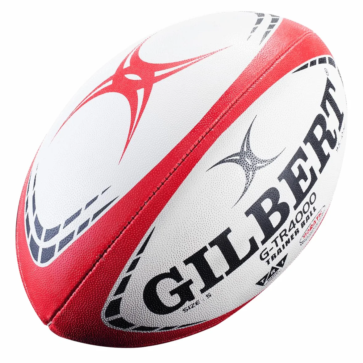 Gilbert G, TR4000, piłka do rugby, unisex, dla dorosłych, kolor: czerwony, 5
