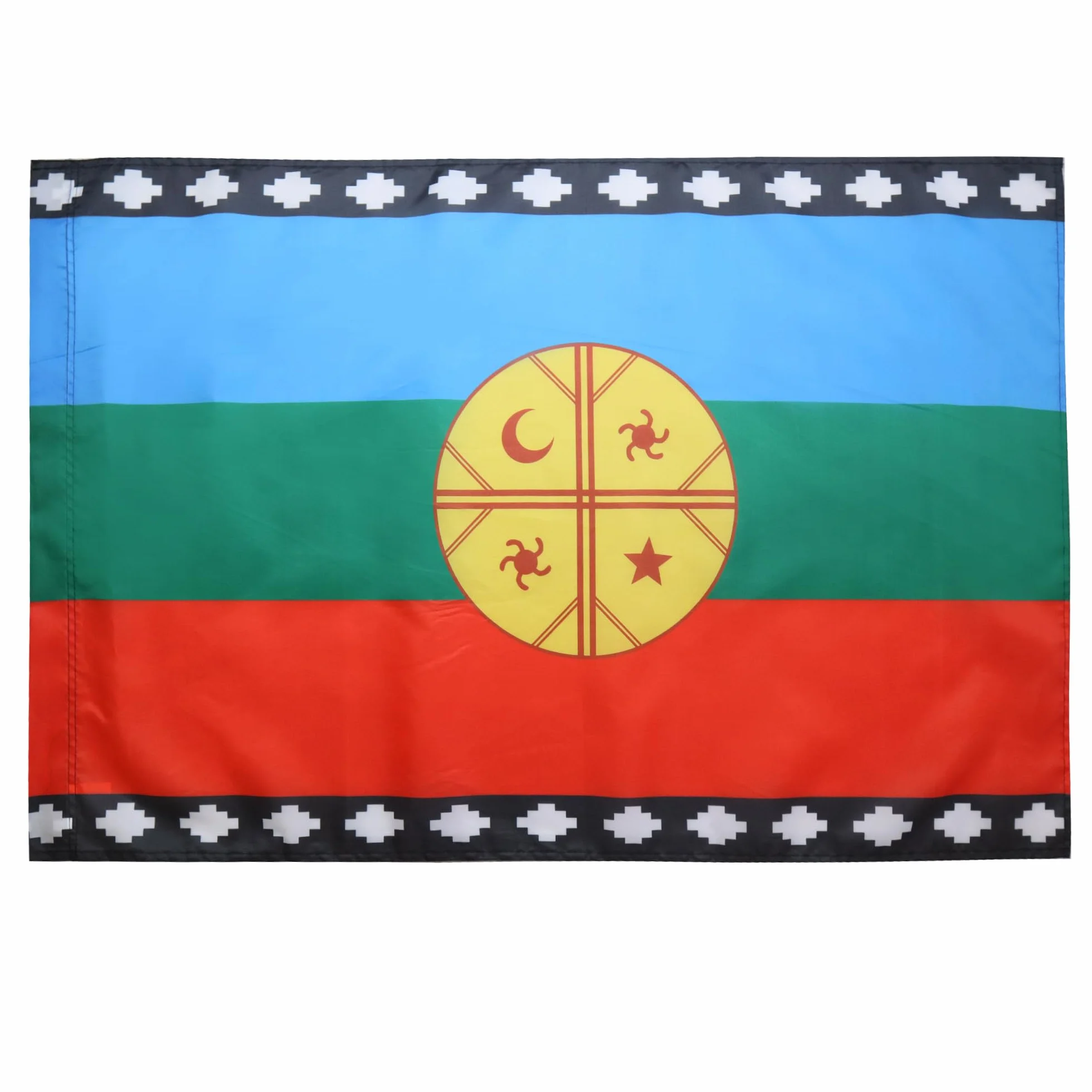 AZ FLAG Flaga Chile Mapuches 90x60cm - Native American Flag Mapudungun 60 x 90 cm Pokrowiec na słupek