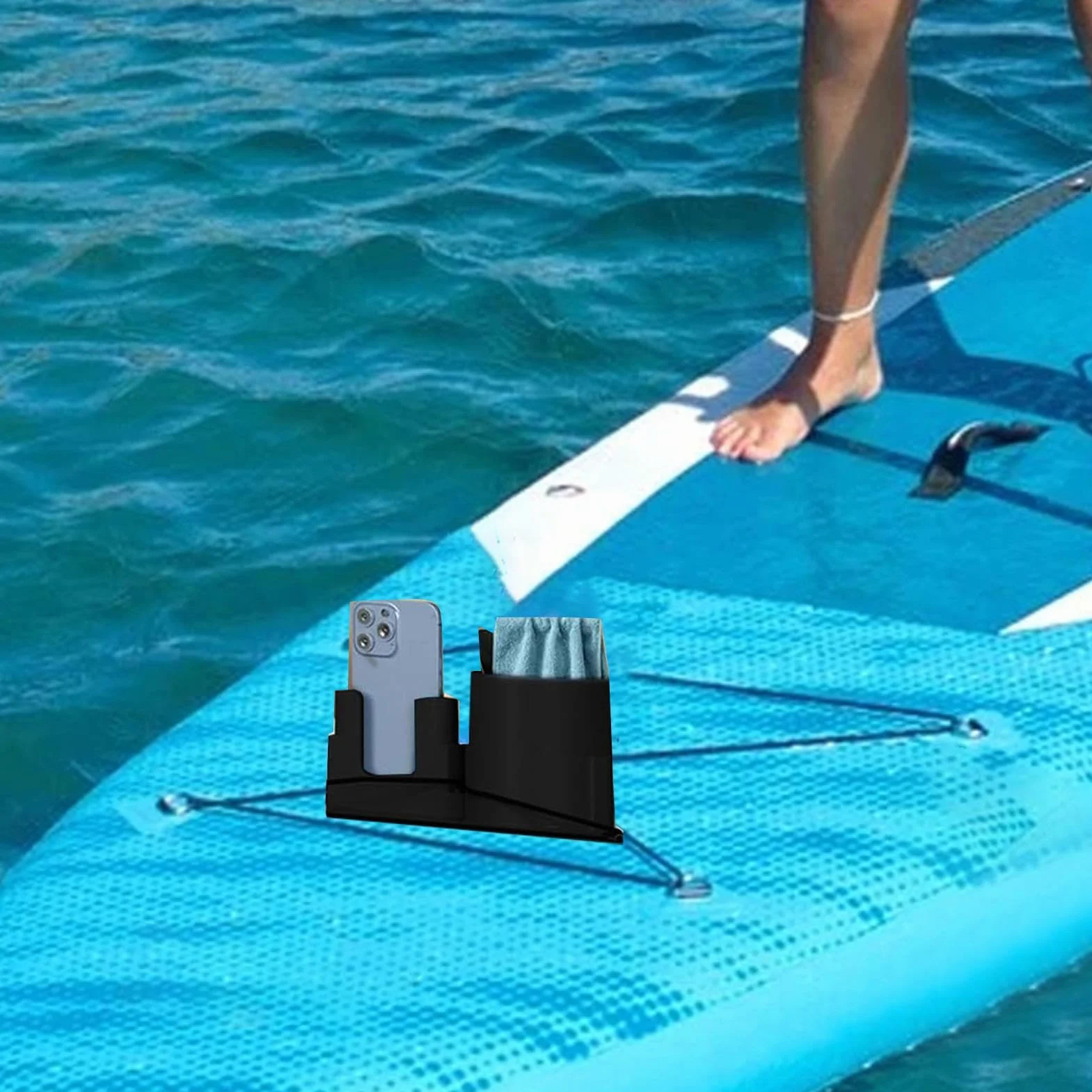 Uchwyt na kubek do paddleboardu, uchwyt na telefon, odporny na zalanie, akcesoria do SUP