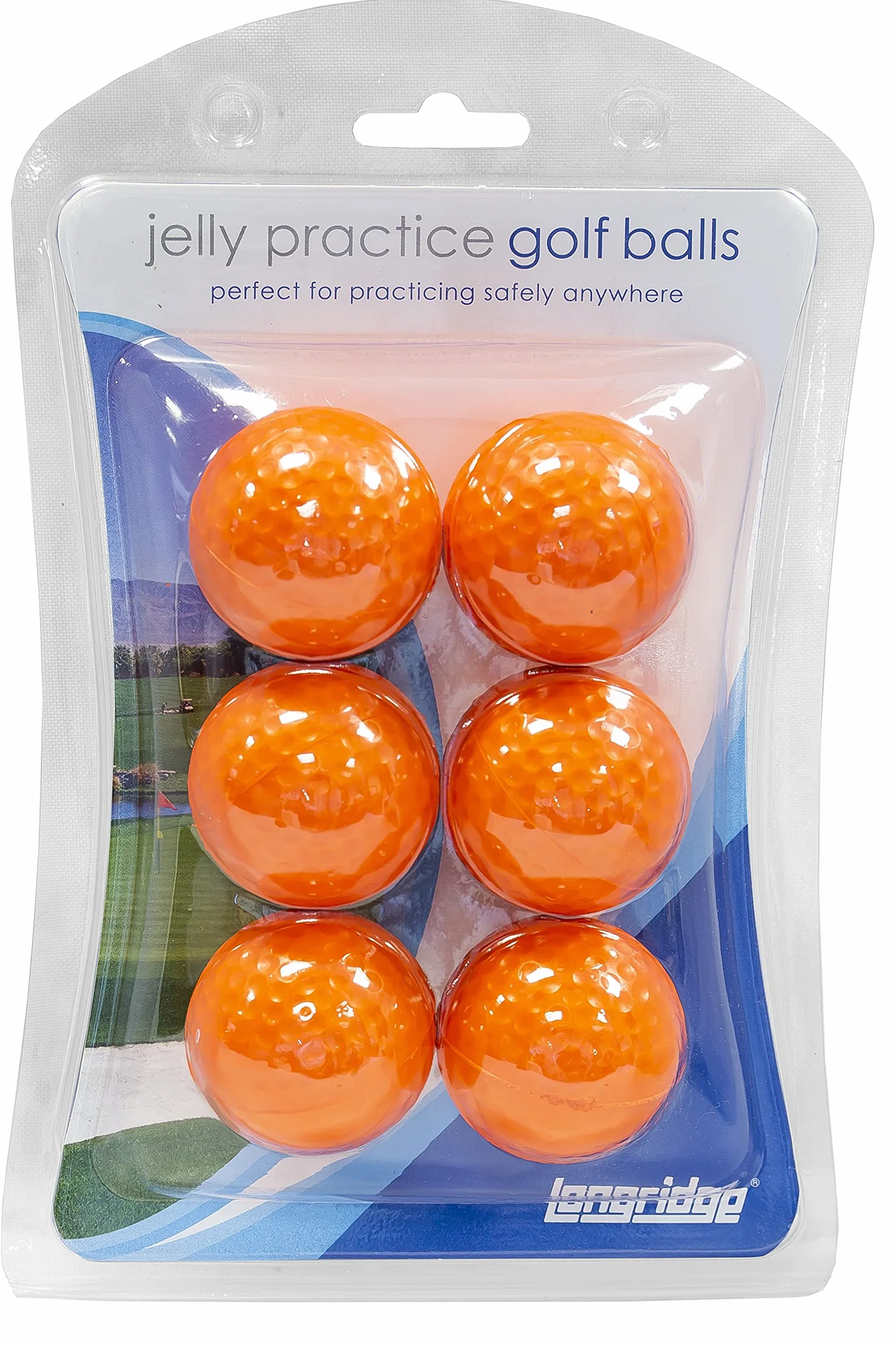 Longridge żelowe piłki golfowe, 6 sztuk, pomarańczowe