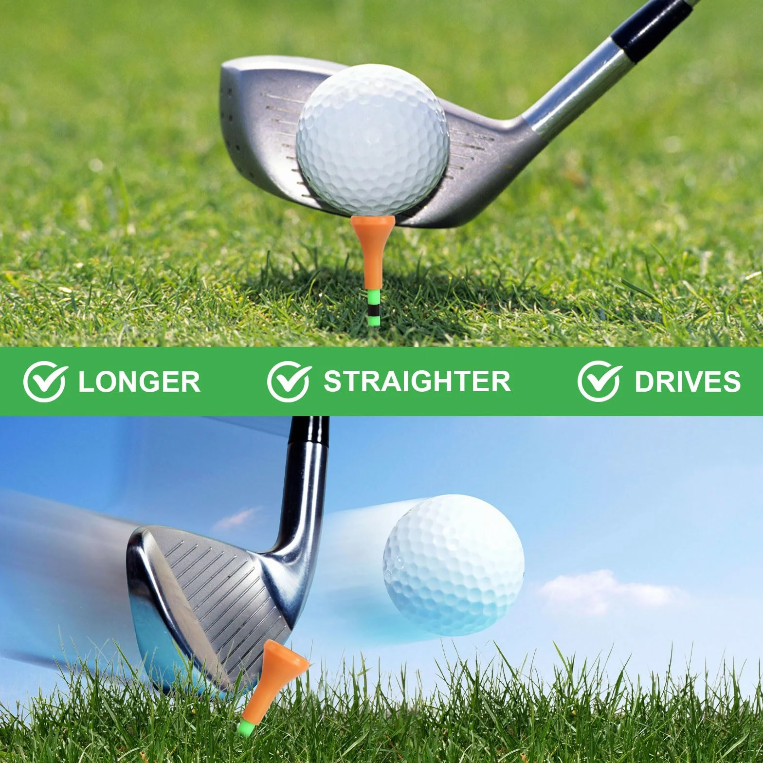 DELAESI 60 sztuk kolorowych kołków golfowych z tworzywa sztucznego 83mm dla golfistów hobbystów, profesjonalnych golfistów, młodzieży