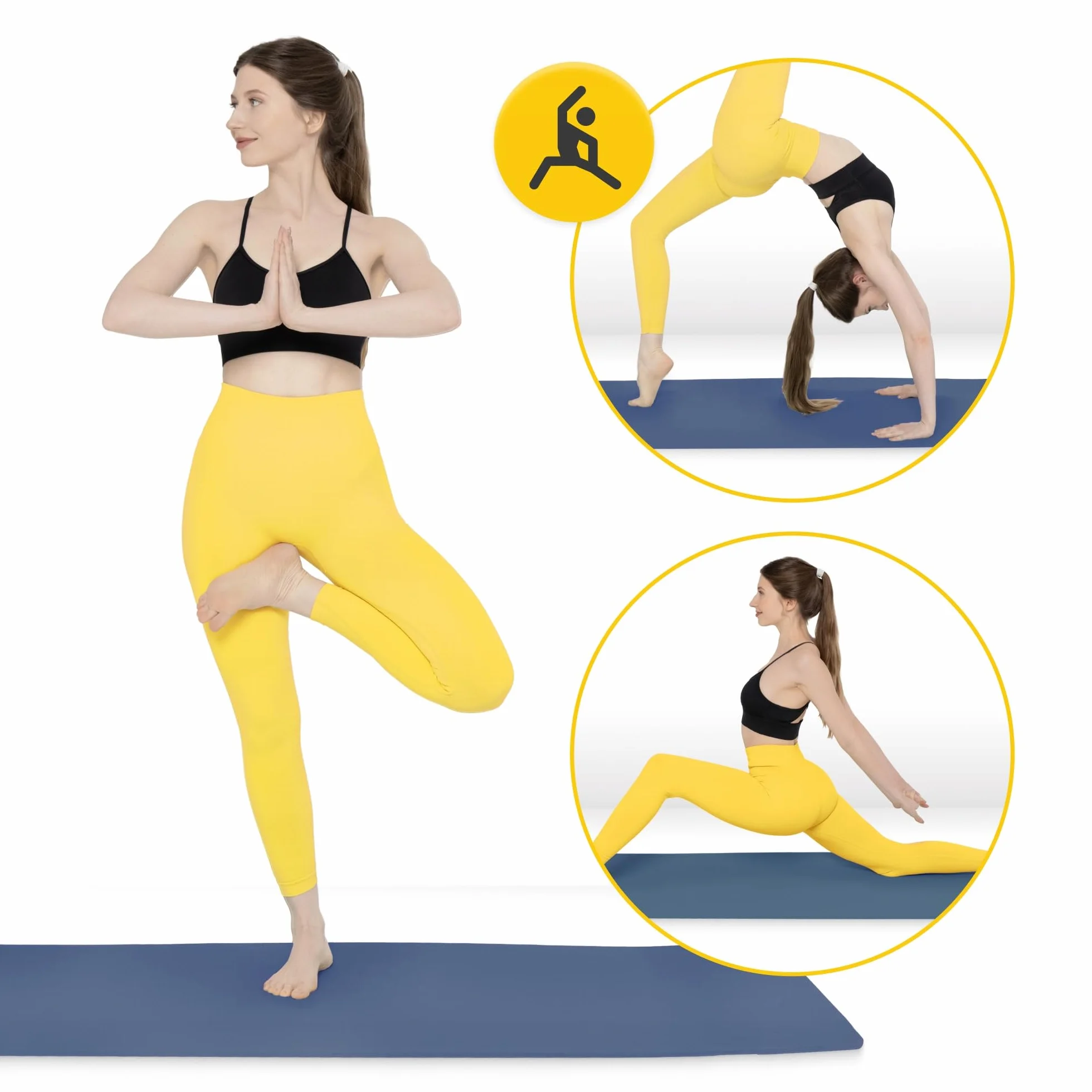 Mata do ćwiczeń joga fitness dwustronna antypoślizgowa 6mm