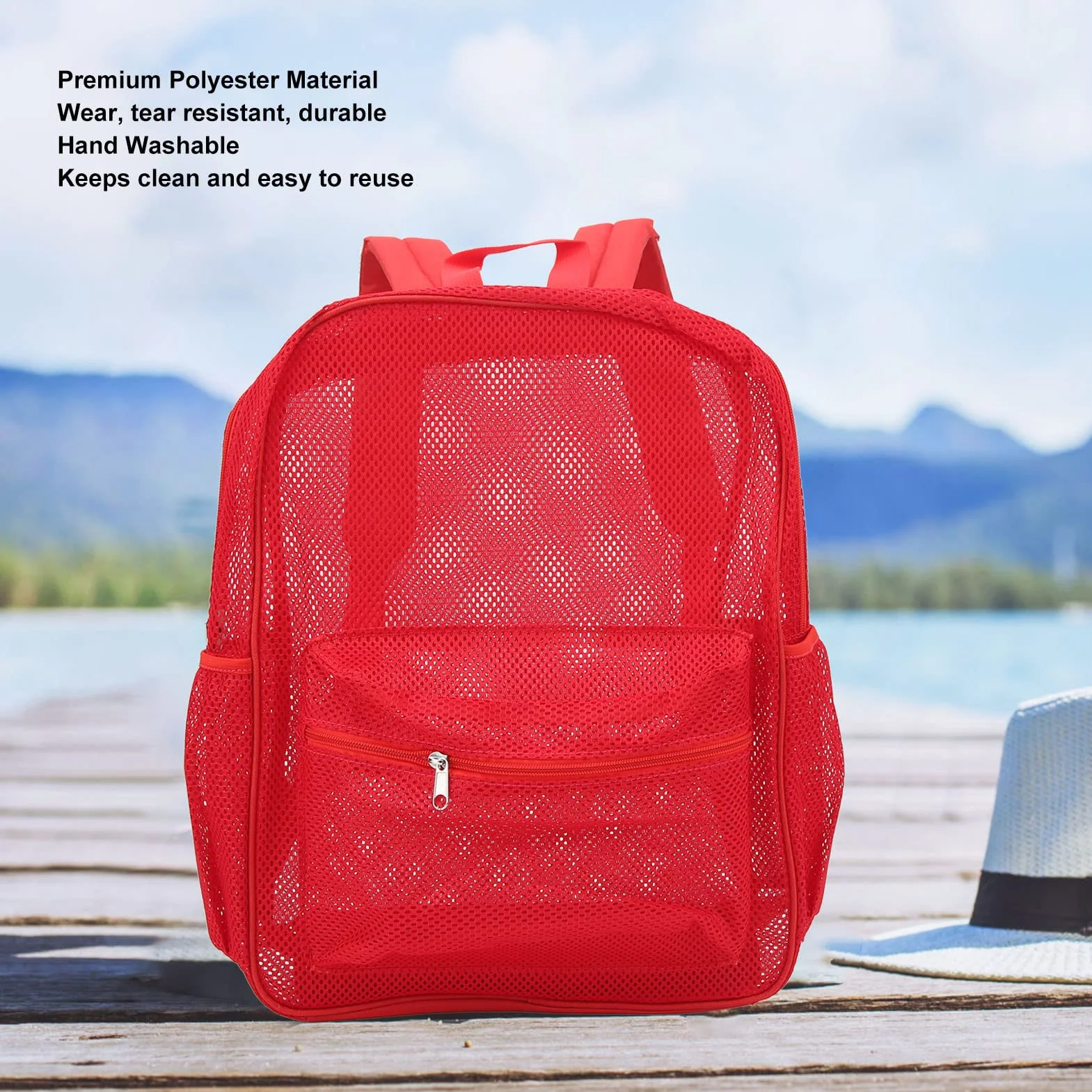 Plecak Siatkowy dla Chłopców Mochila Transparente na Pływanie Sporty Plażowe