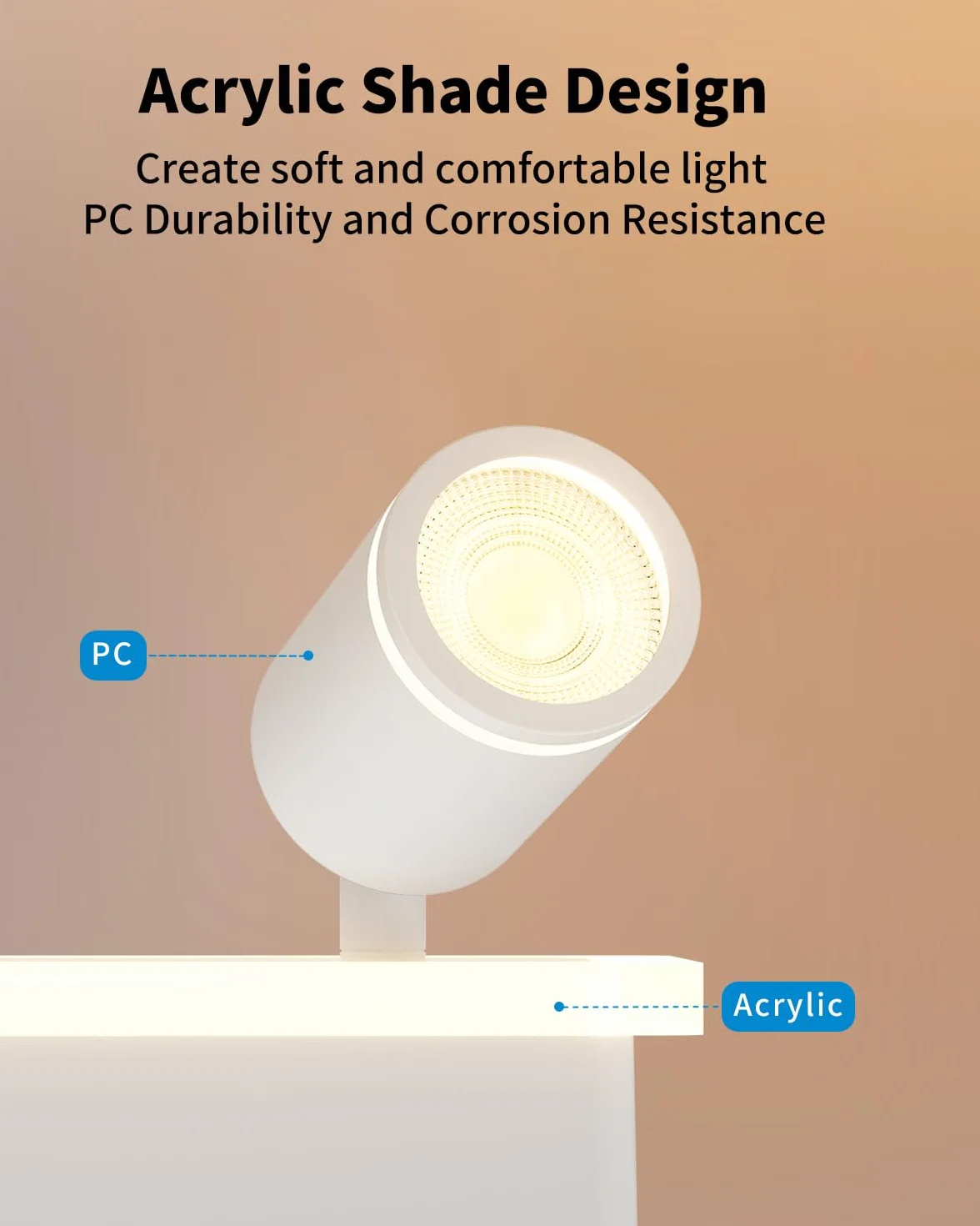 LVWIT Reflektor sufitowy LED 3-punktowy GU10 Biały, lampa sufitowa wychylna do kuchni, salonu