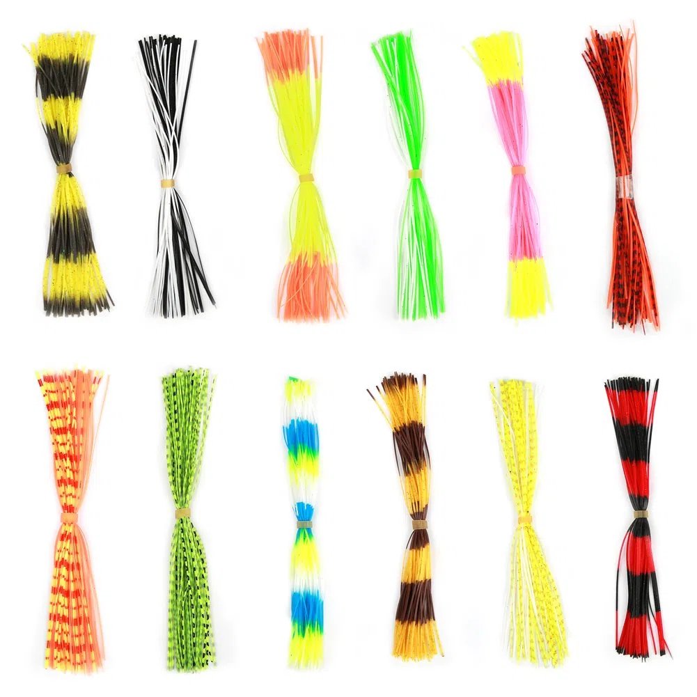 Silikonowe spódnice 600 nici Jig Lure spódnice Miękkie silikonowe spódnice przynęty Wymiana akcesoriów dla DIY Spinnerbaits Jig Lure akcesoria do wiązania much