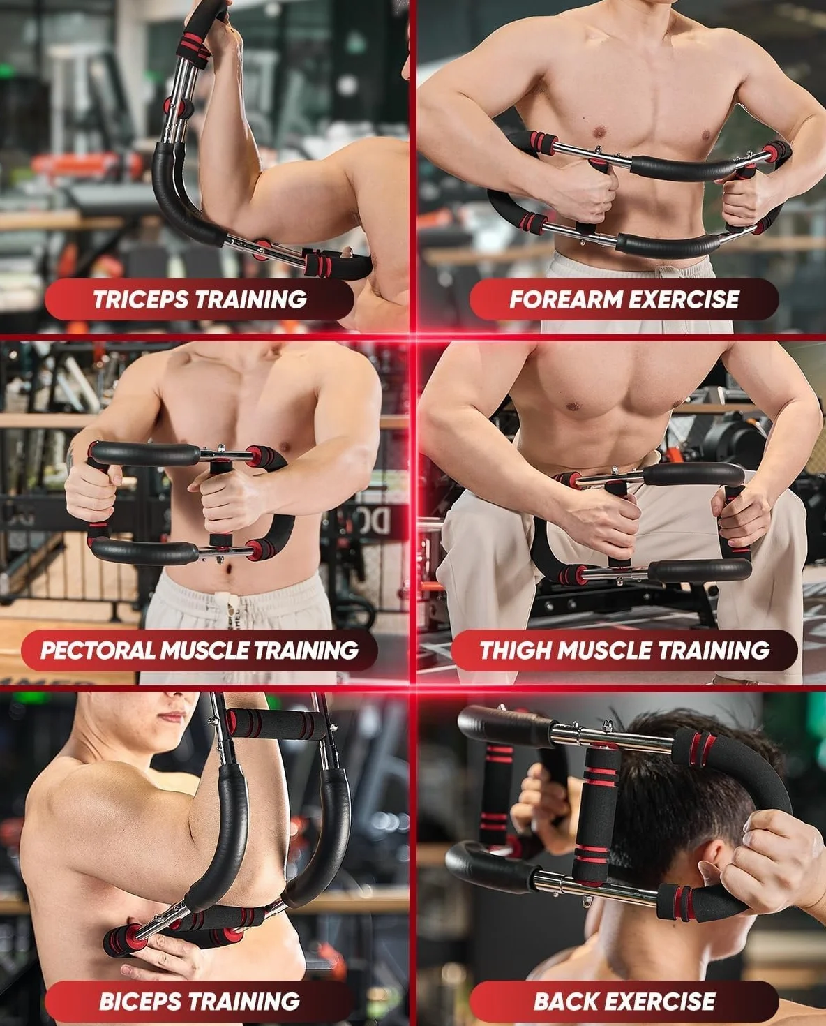 VLFit Trener ramion Twister, regulowany przedłużacz piersi w kształcie litery U, trener ud, sprzęt fitness siłowy ciała, idealny kształt ciała, wytrzymałość