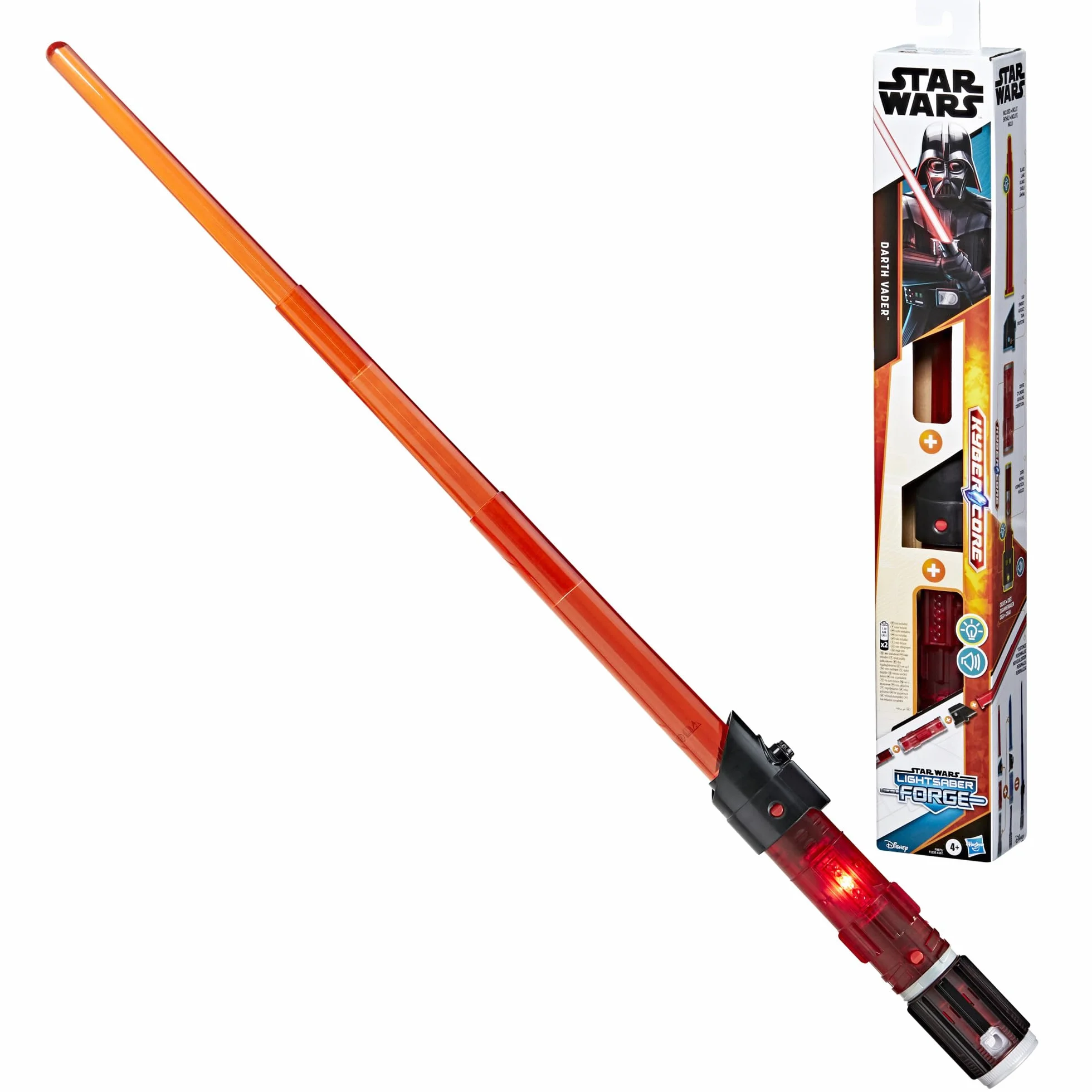 Star Wars Lightsaber Forge Kyber Core, Darth Vader, czerwony konfigurowalny elektroniczny miecz świetlny